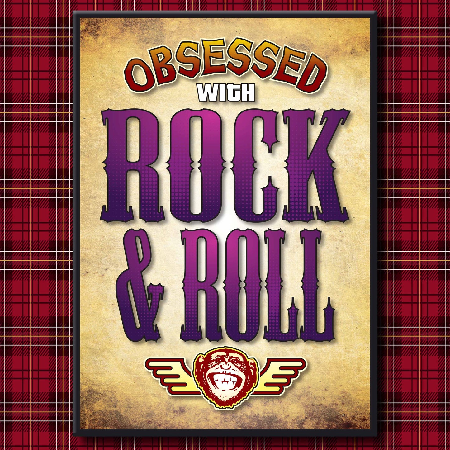Rock & Roll - Obsessed Art Poster + Birthday / Greetings Card