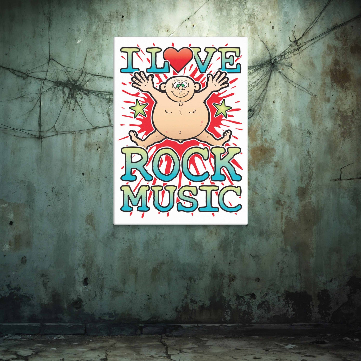 Rock Music Canvas Print 30x40cm