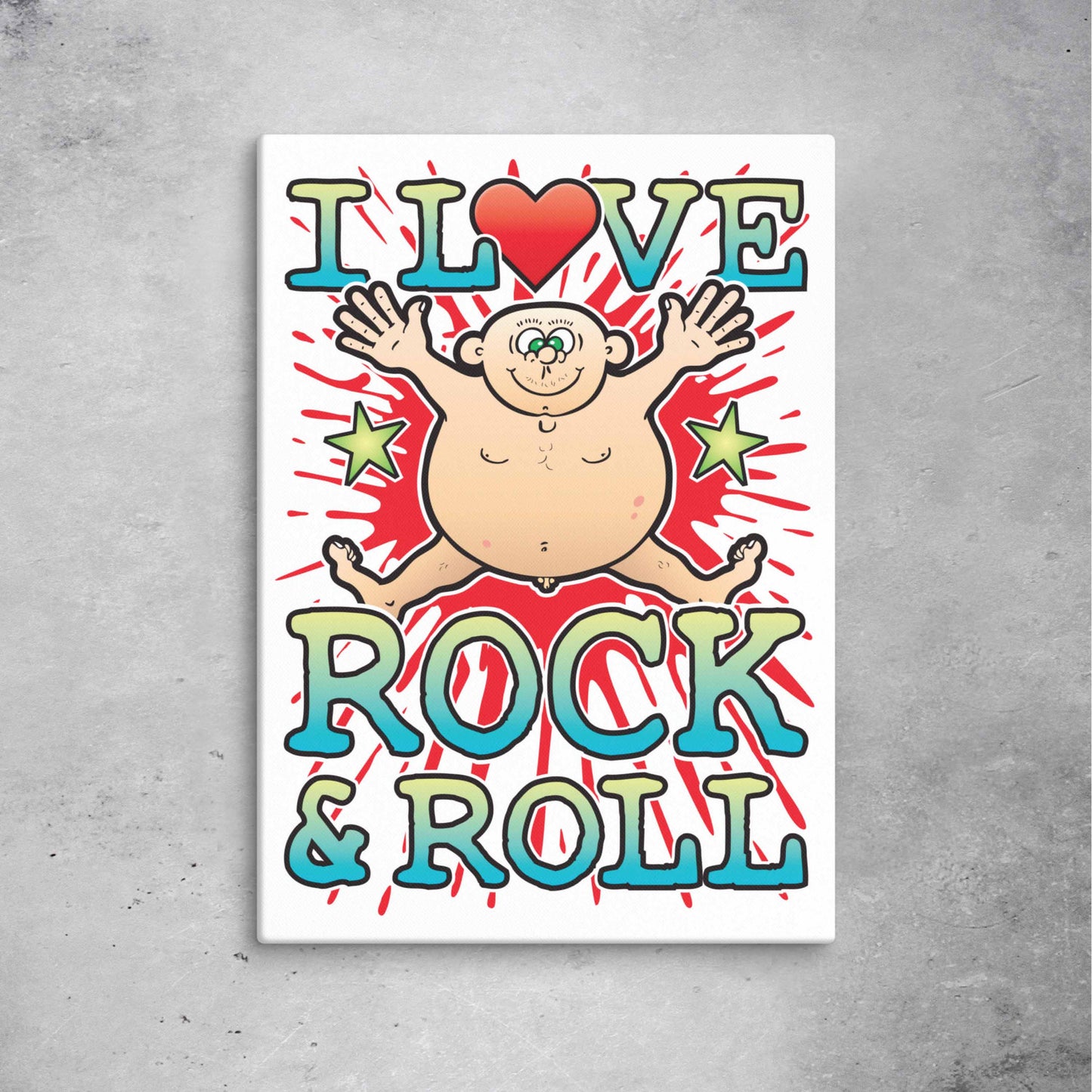 Rock & Roll 51x71cm Canvas Print