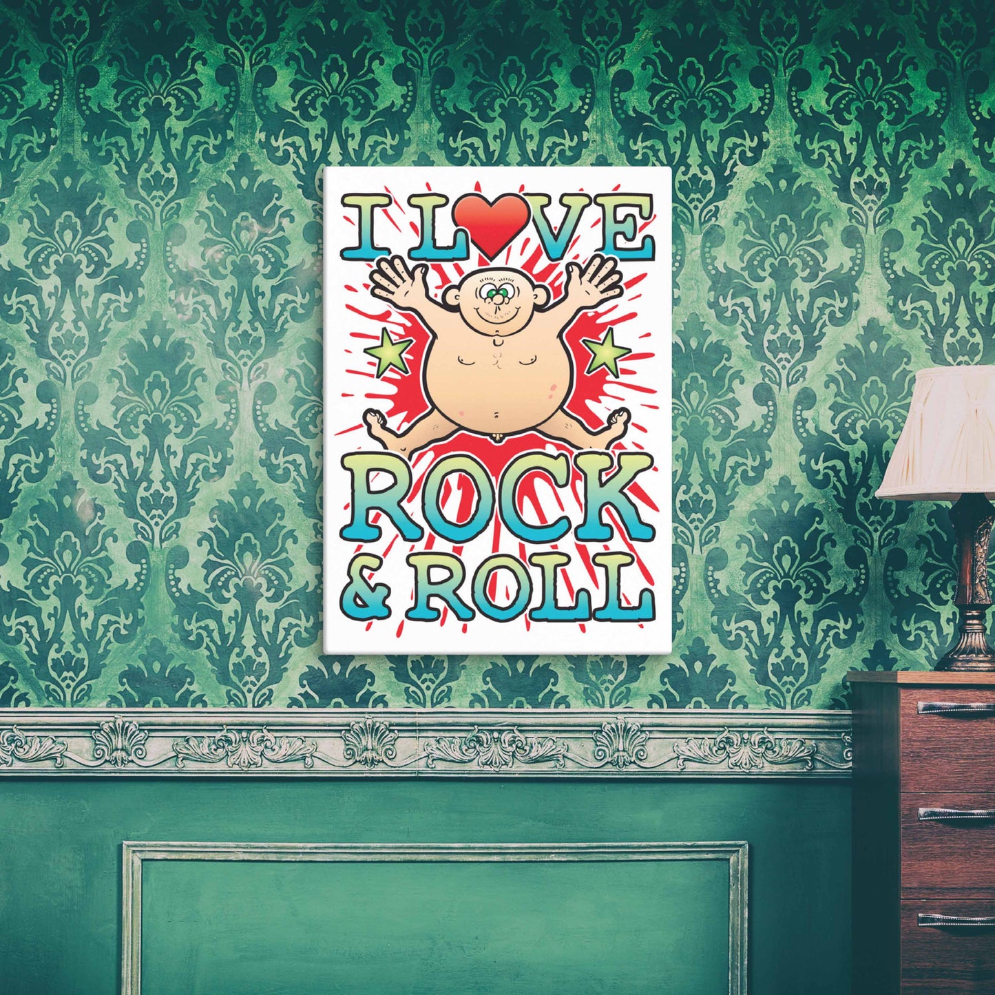 Rock & Roll 51x71cm Canvas Print