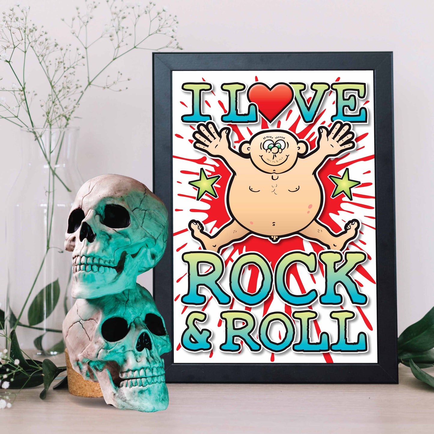 Rock & Roll Art Print / Love Music Poster / Wall Décor / Rock Guru