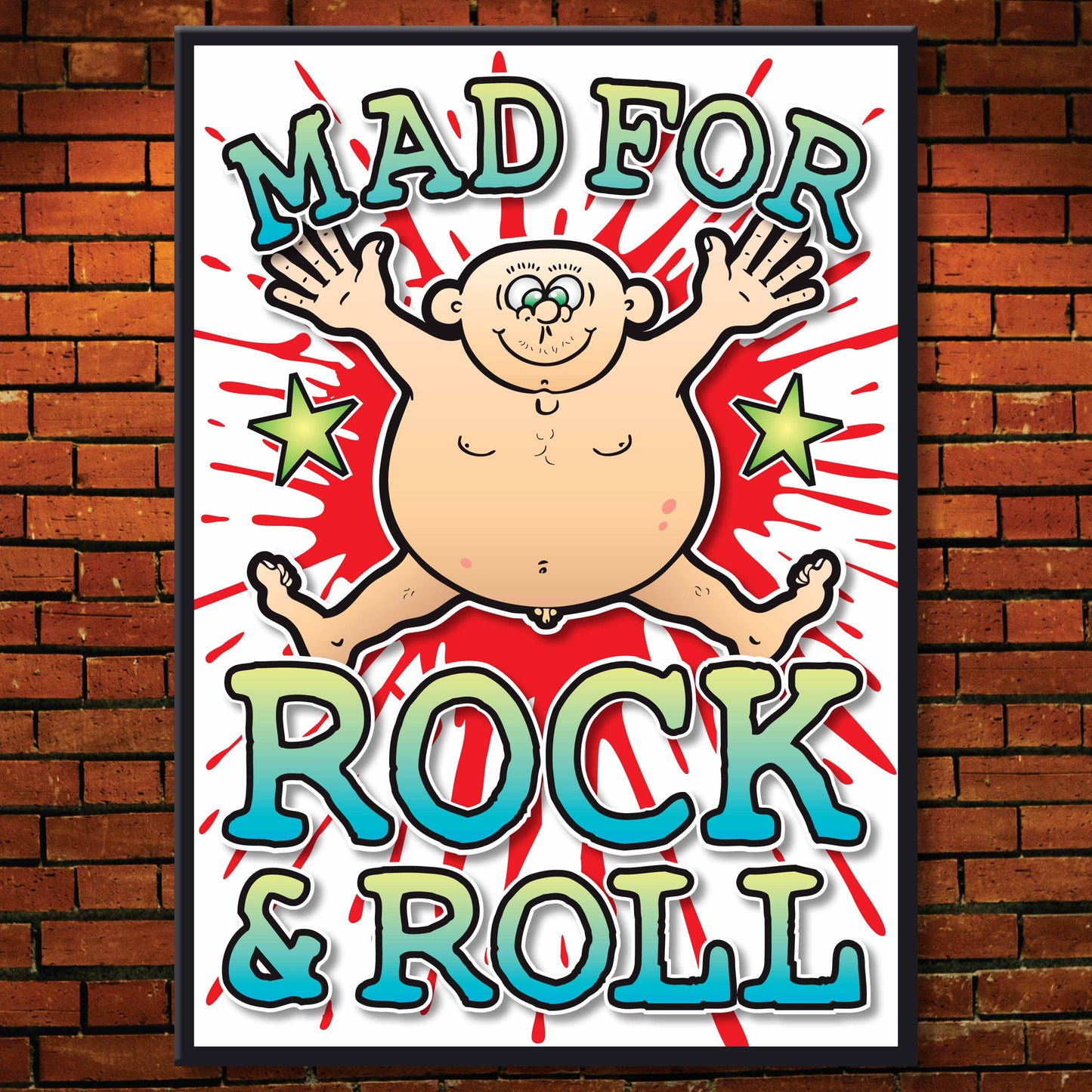 Rock & Roll Art Print / Mad For Music Poster / Wall Décor