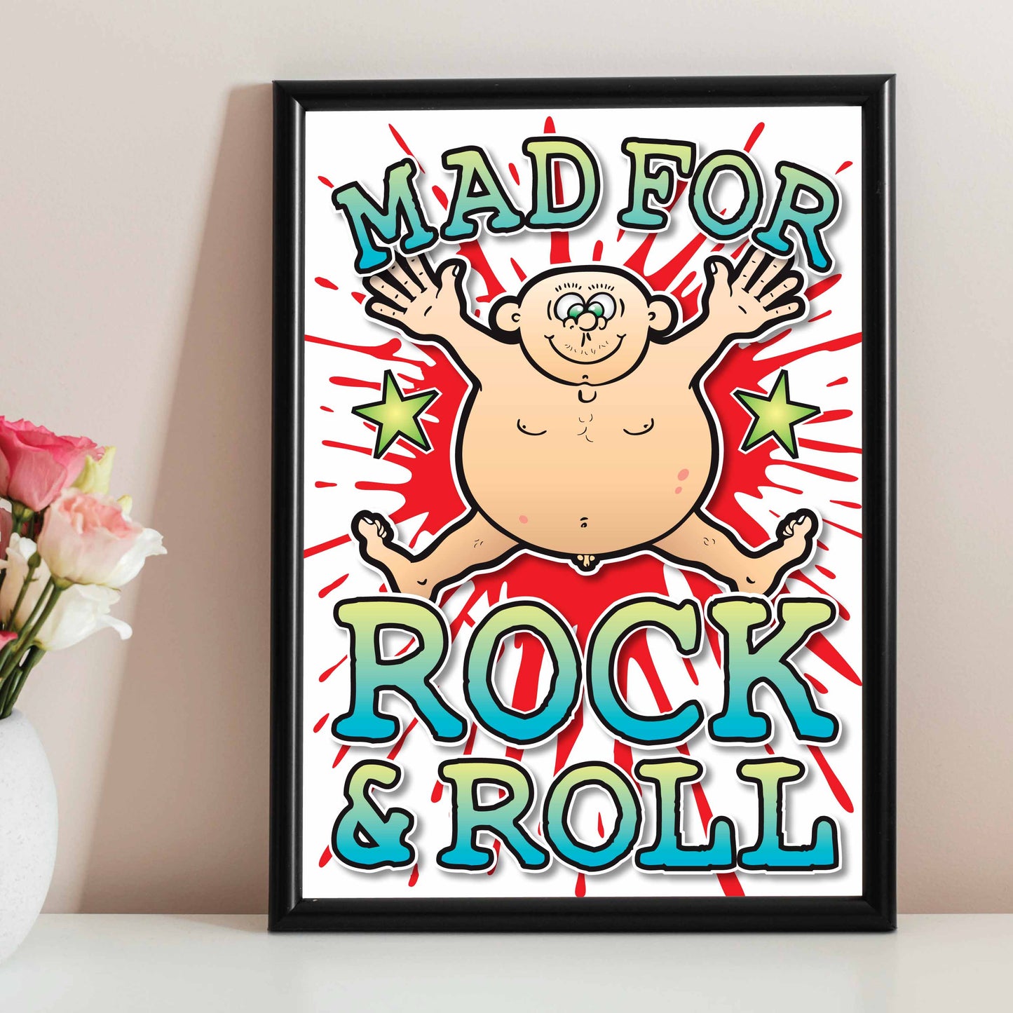 Rock & Roll Art Print / Mad For Music Poster / Wall Décor