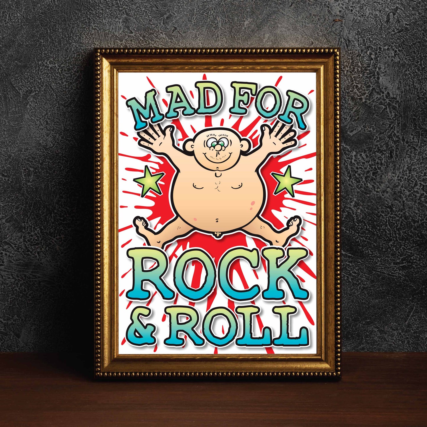 Rock & Roll Art Print / Mad For Music Poster / Wall Décor