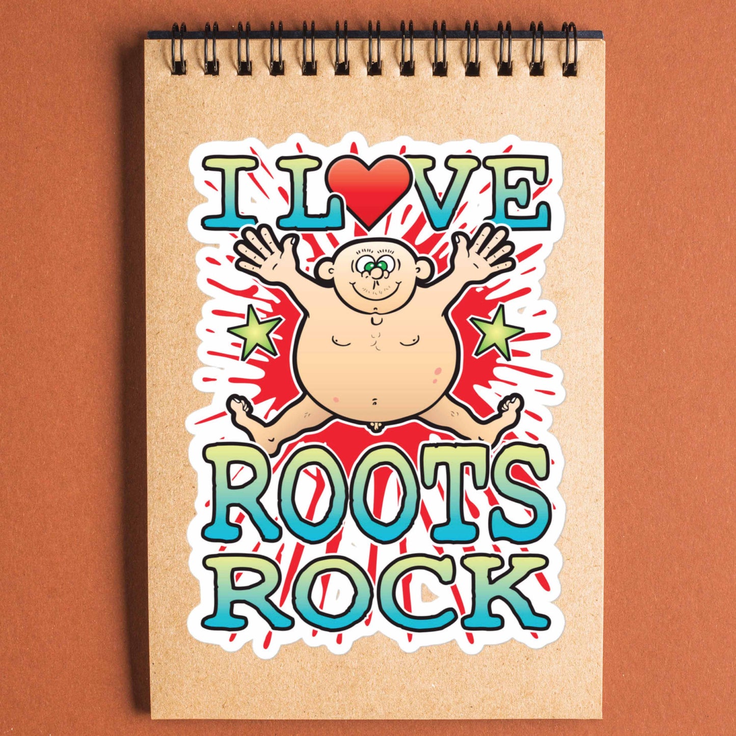 Roots Rock Vinyl Kiss-Cut Sticker / 14 x 10cm