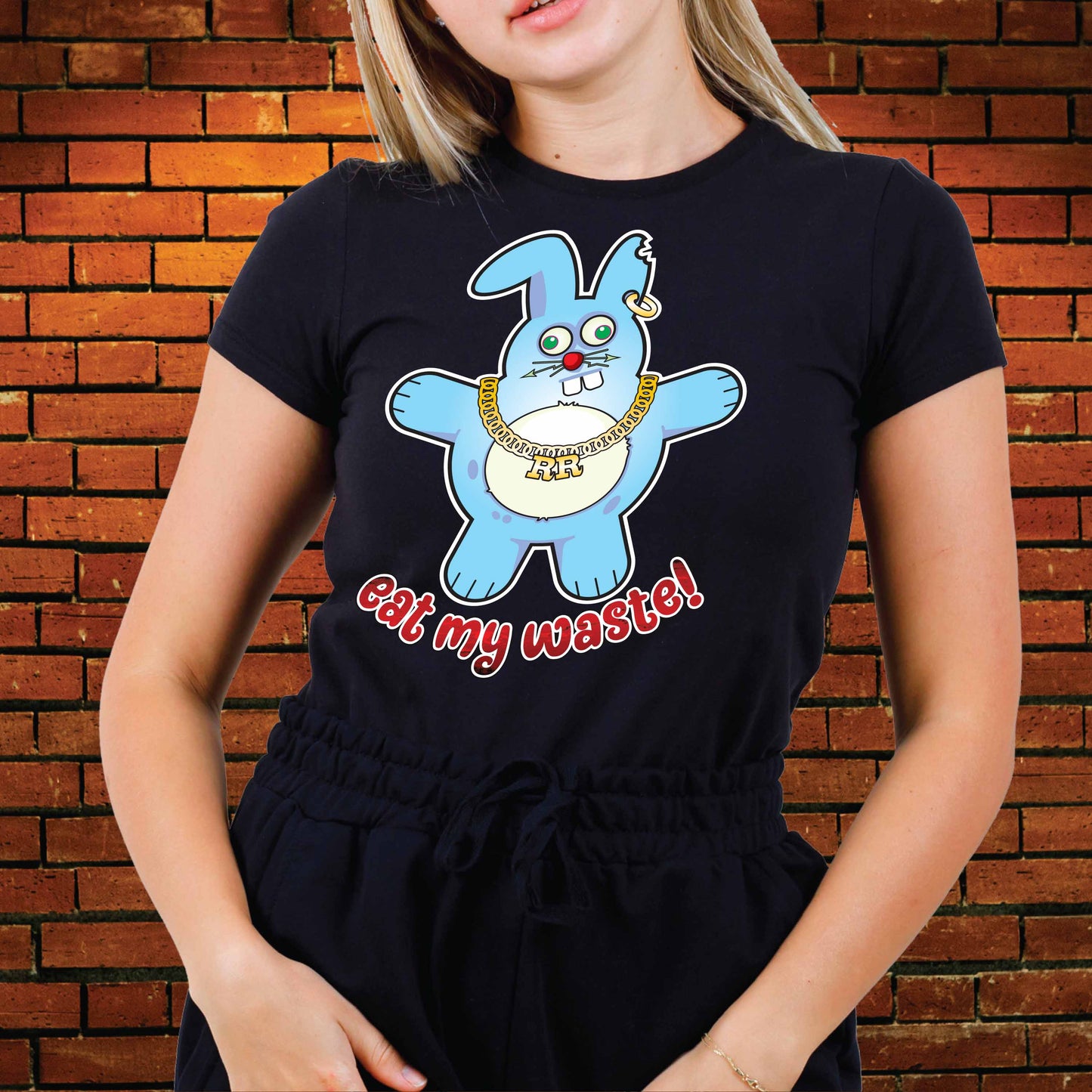 Rude Rabbit Funny Slogan Cotton T-Shirt