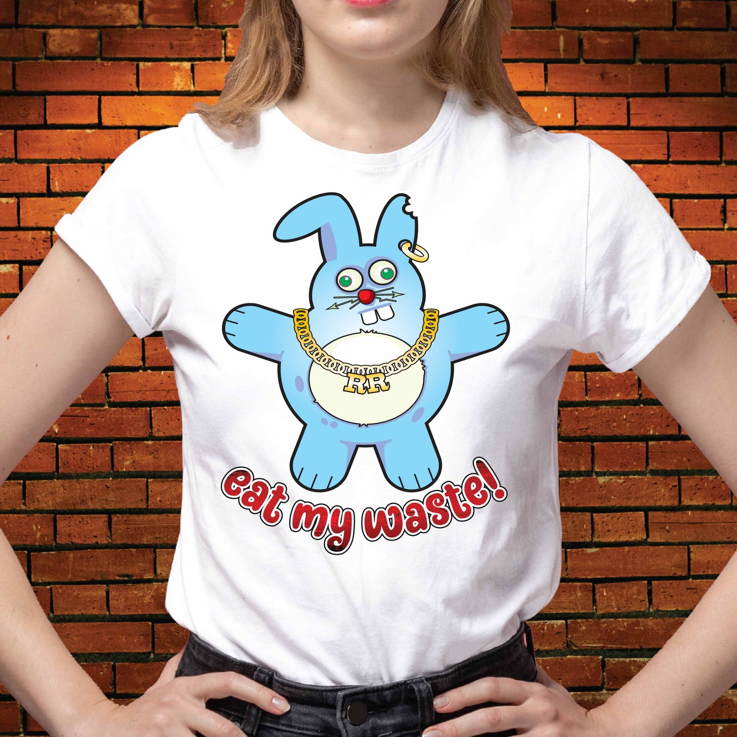 Rude Rabbit Funny Slogan Cotton T-Shirt