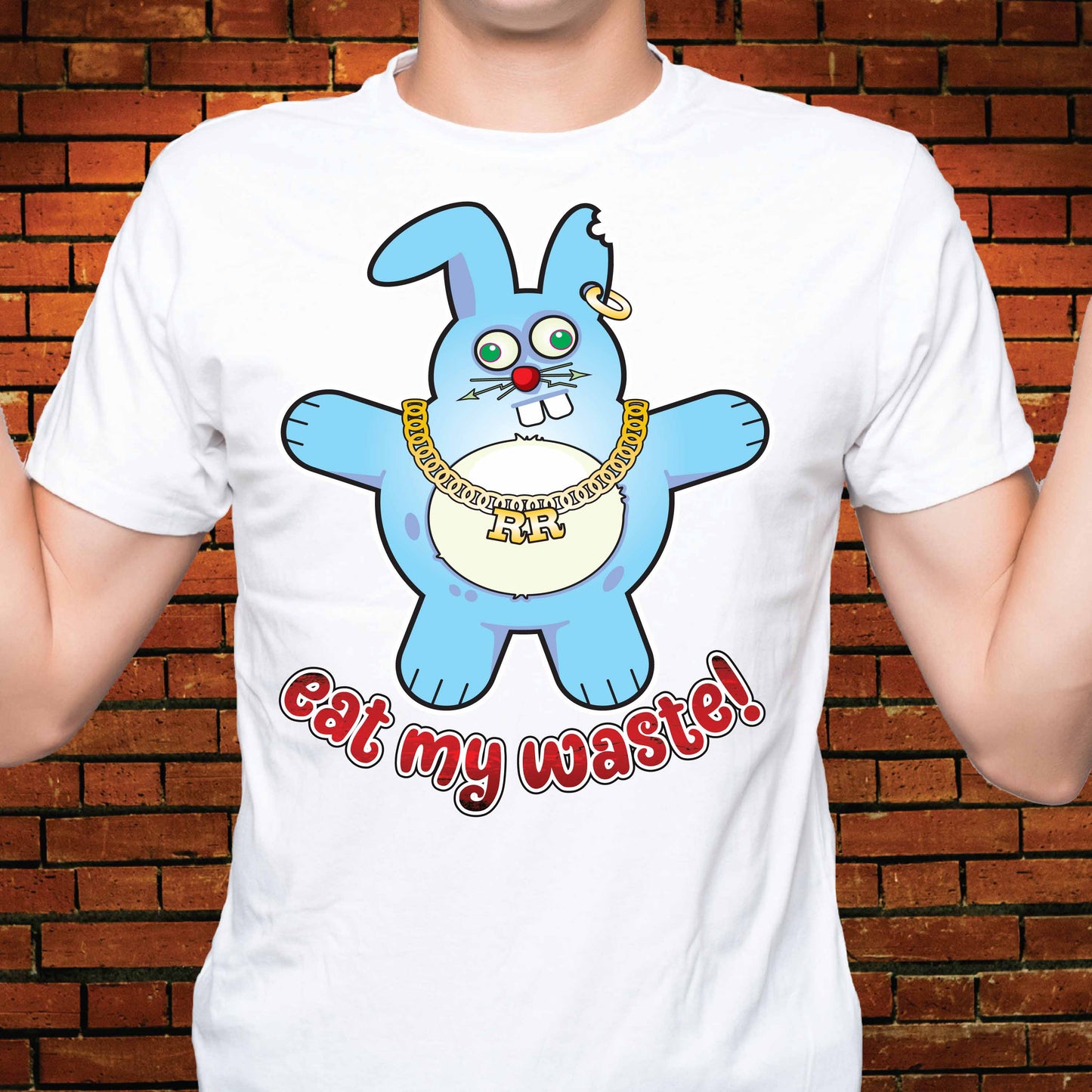 Rude Rabbit Funny Slogan Cotton T-Shirt