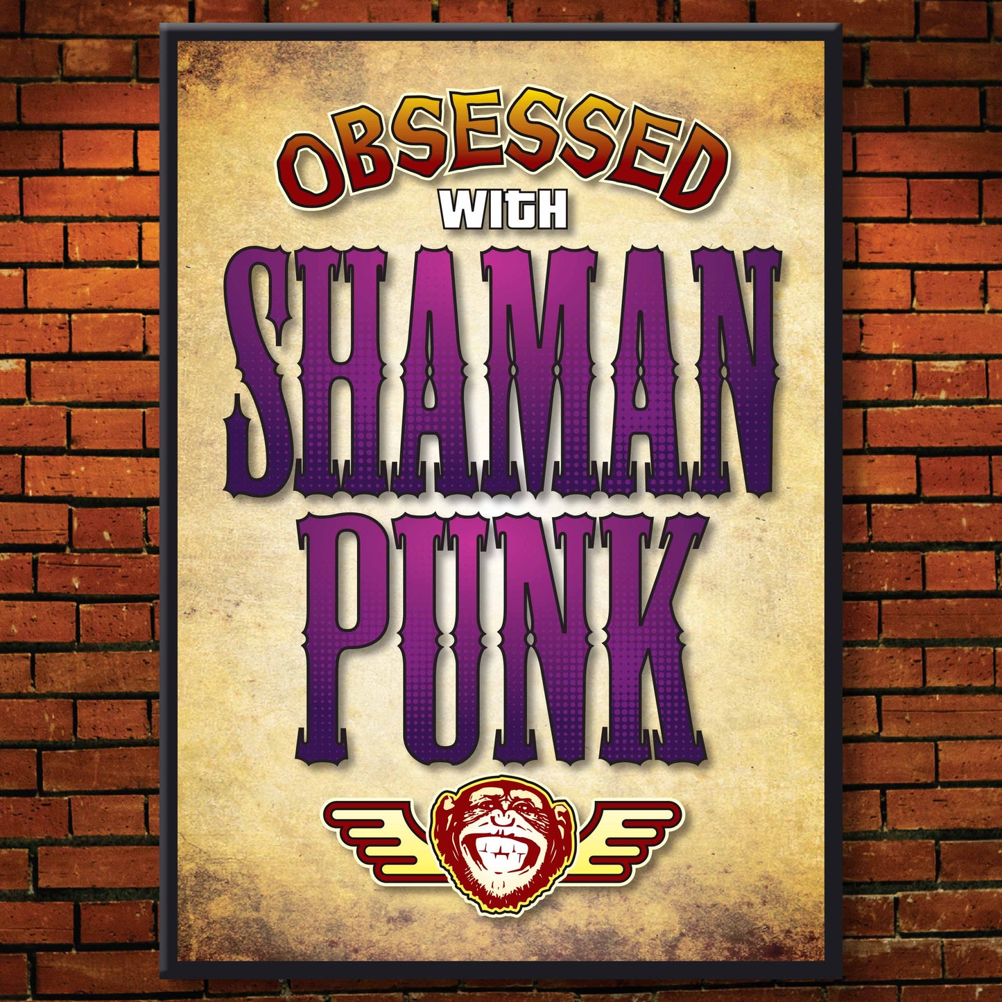 Shaman Punk - Obsessed Art Poster + Birthday / Greetings Card