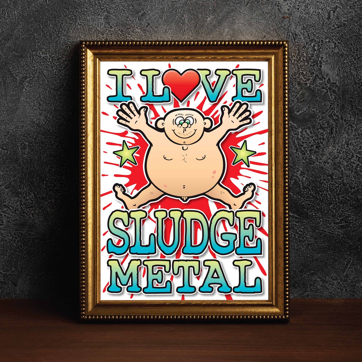 Sludge Metal Art Print / Love Music Poster / Wall Décor / Rock Guru