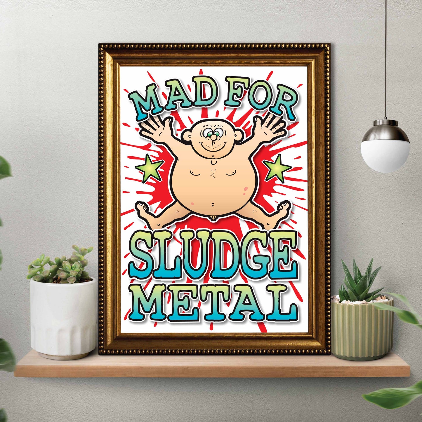 Sludge Metal Art Print / Mad For Music Poster / Wall Décor