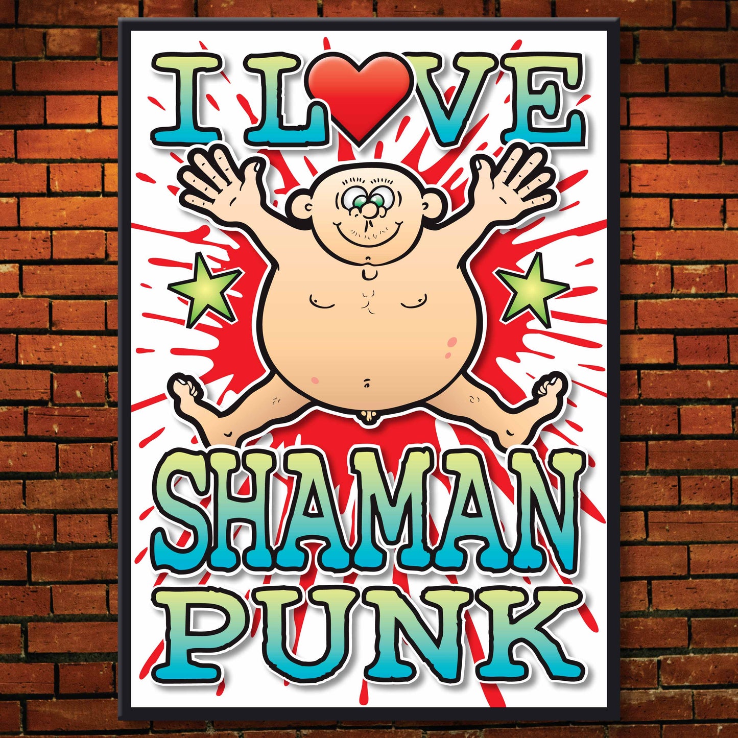 Shaman Punk Art Print / Love Music Poster / Wall Décor / Rock Guru