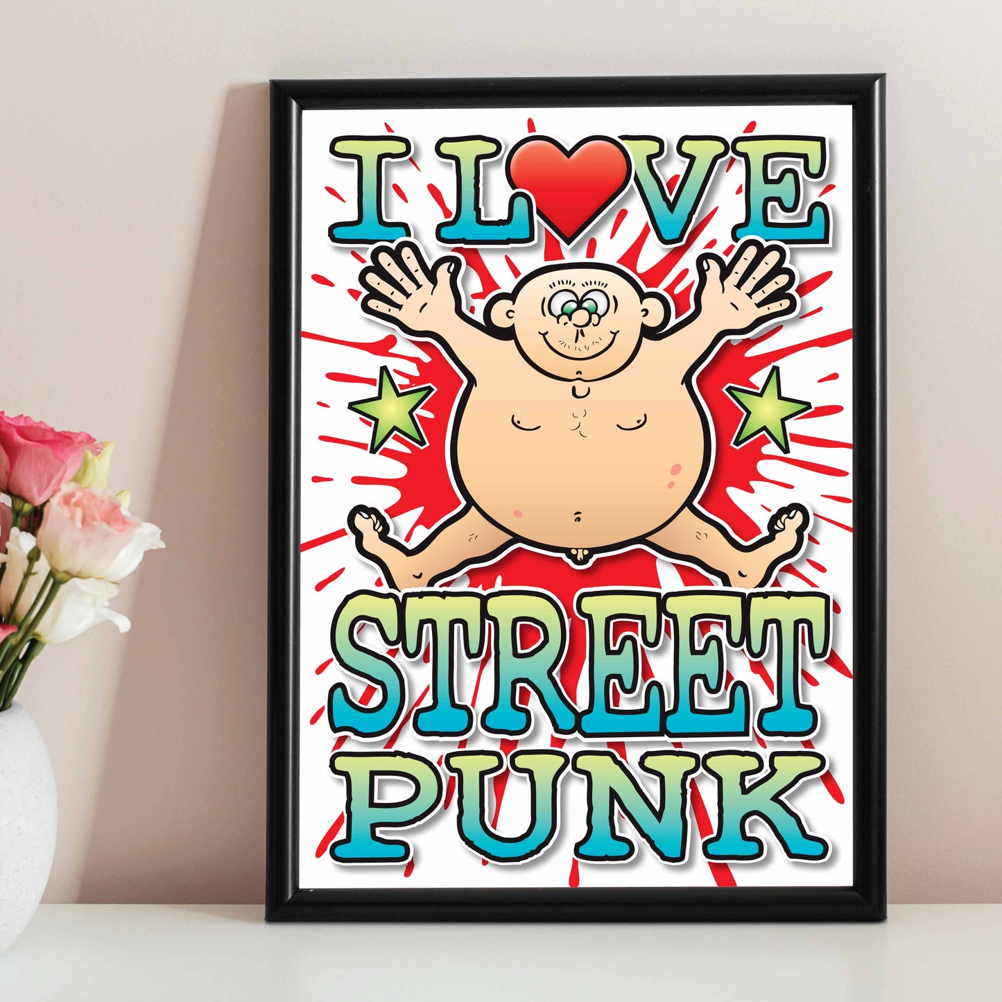 Street Punk Art Print / Love Music Poster / Wall Décor / Rock Guru