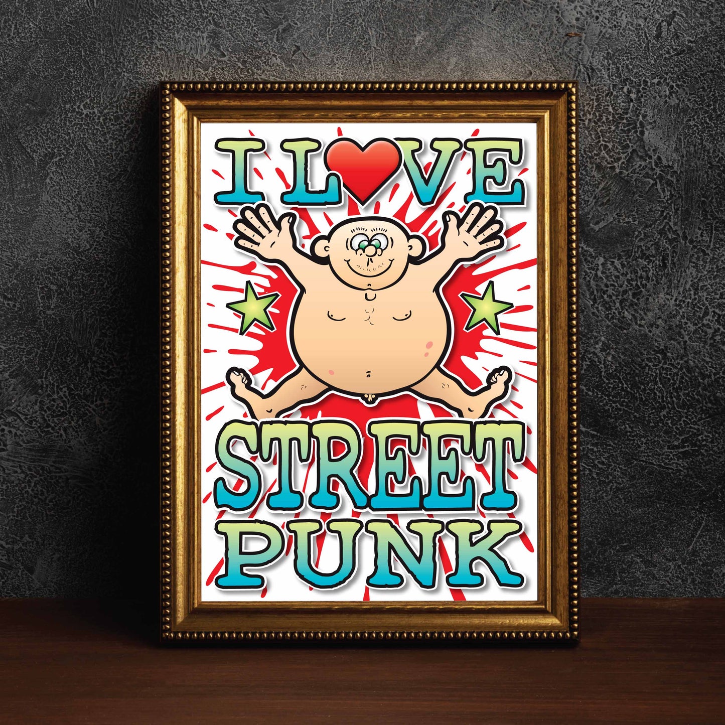 Street Punk Art Print / Love Music Poster / Wall Décor / Rock Guru