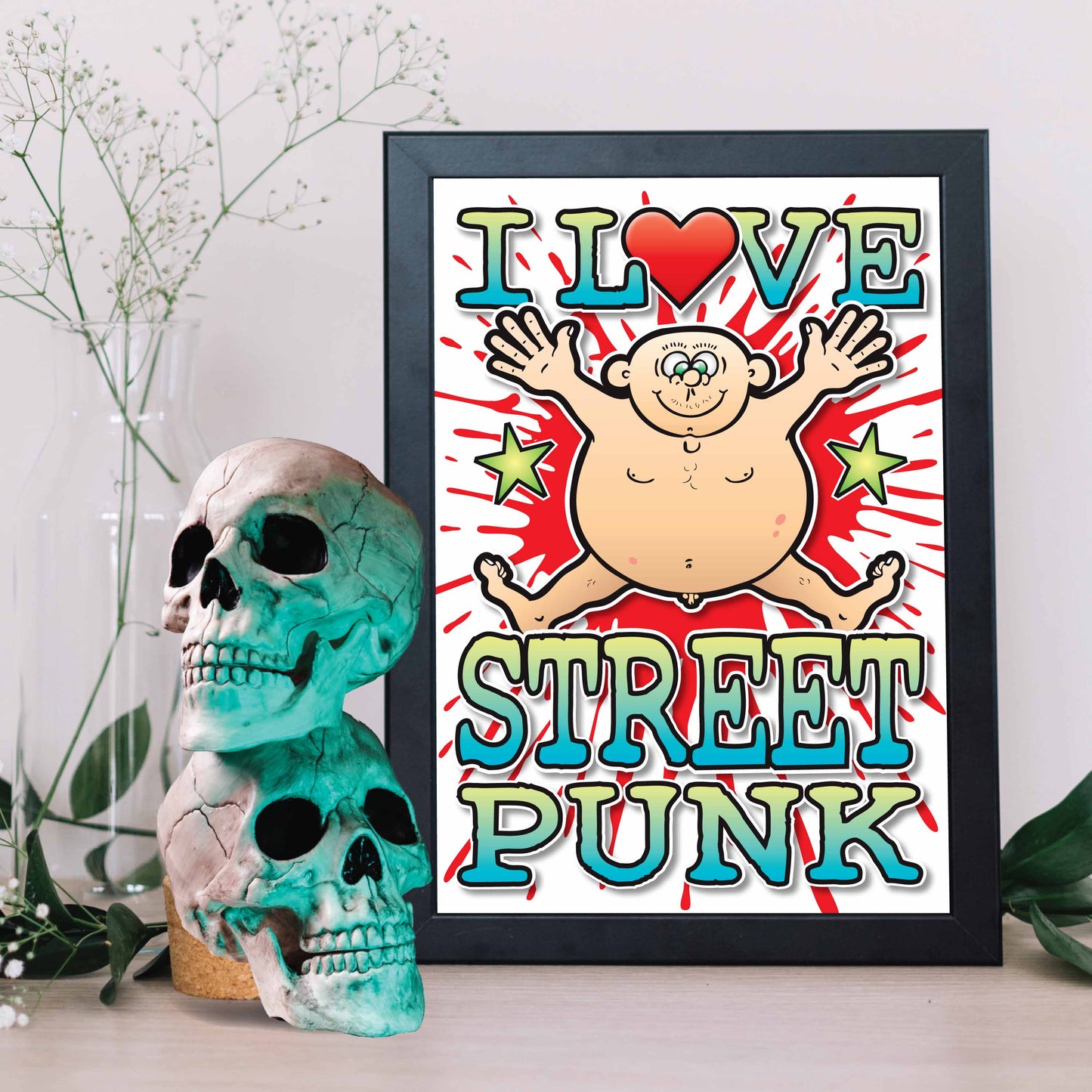 Street Punk Art Print / Love Music Poster / Wall Décor / Rock Guru