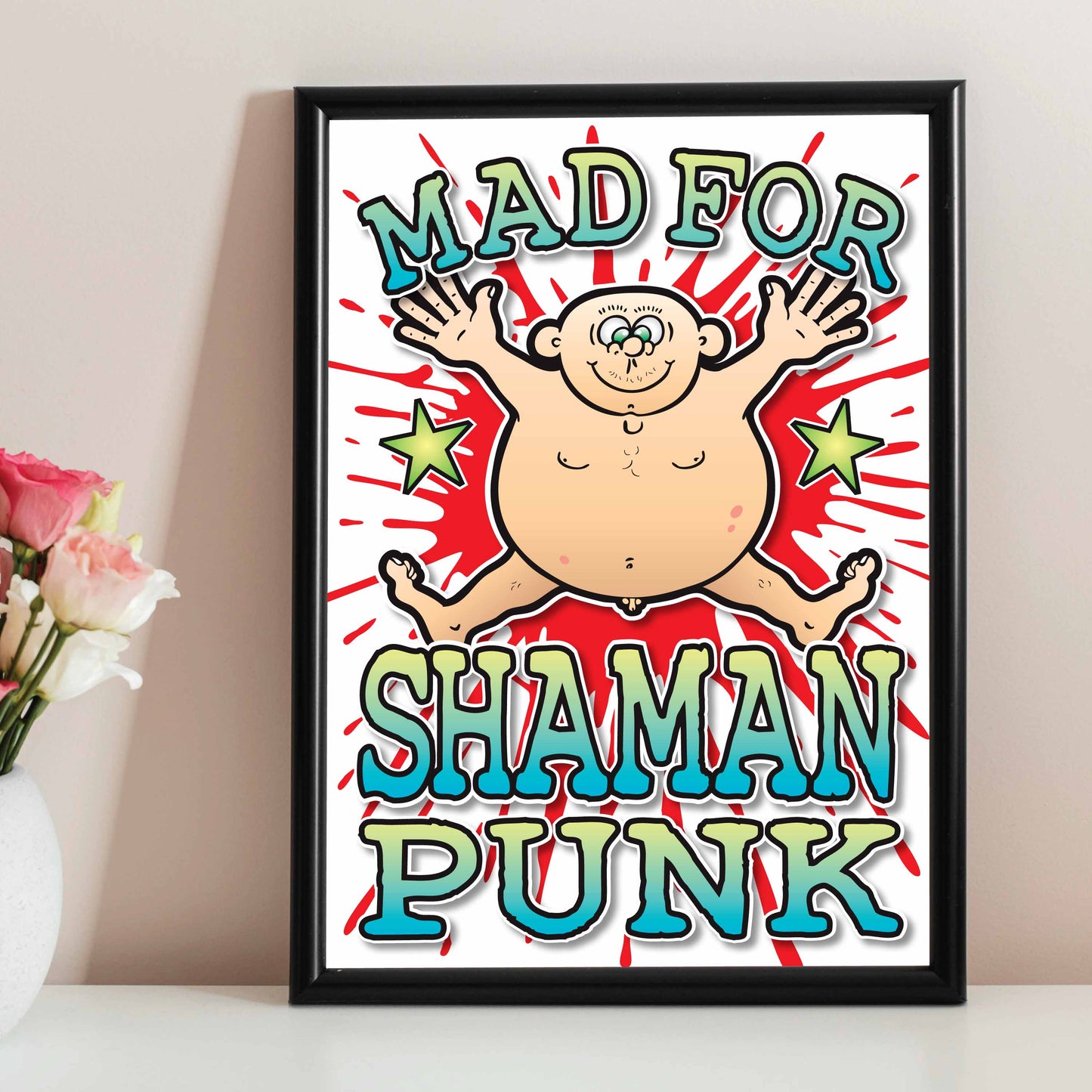 Shaman Punk Art Print / Mad For Music Poster / Wall Décor