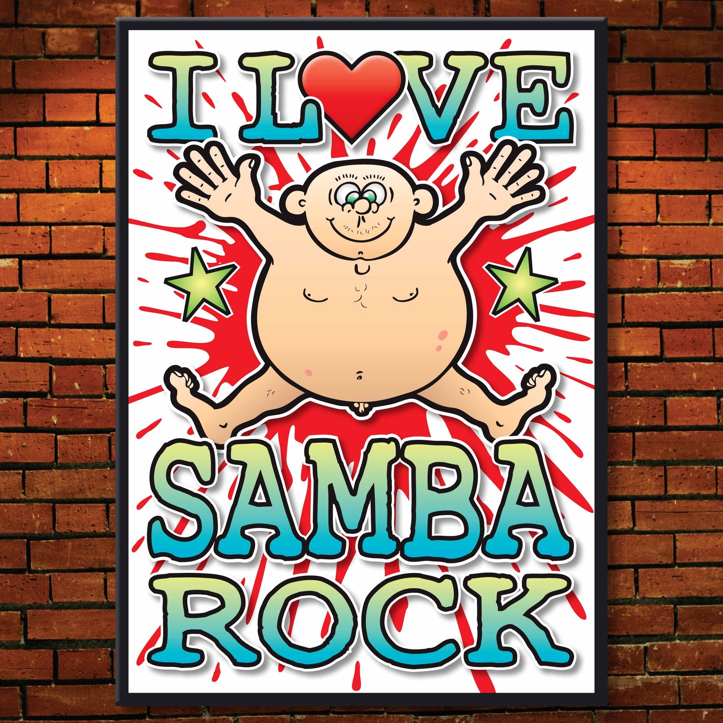 Samba Rock Art Print / Love Music Poster / Wall Décor / Rock Guru