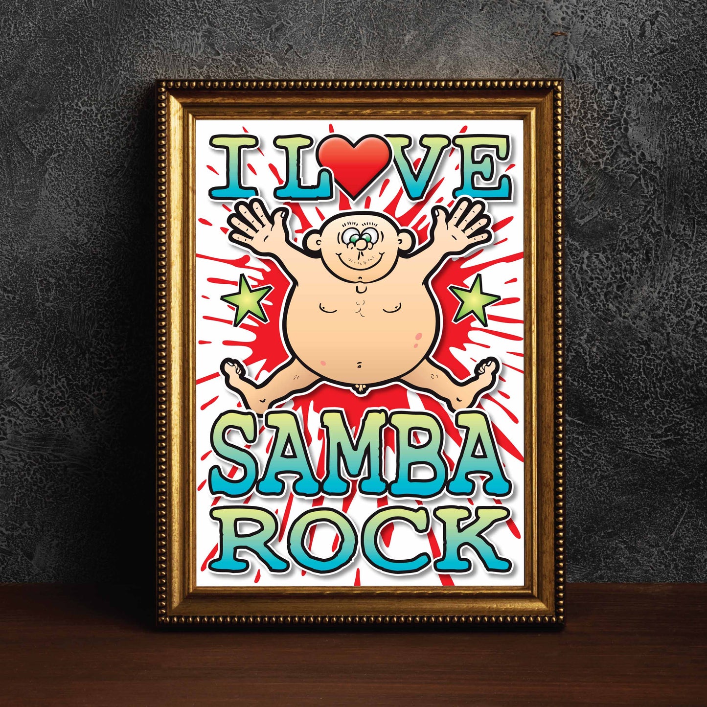 Samba Rock Art Print / Love Music Poster / Wall Décor / Rock Guru