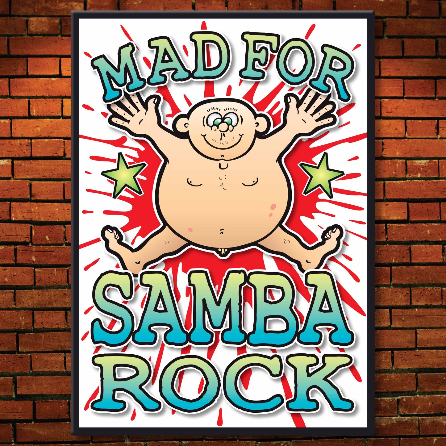 Samba Rock Art Print / Mad For Music Poster / Wall Décor