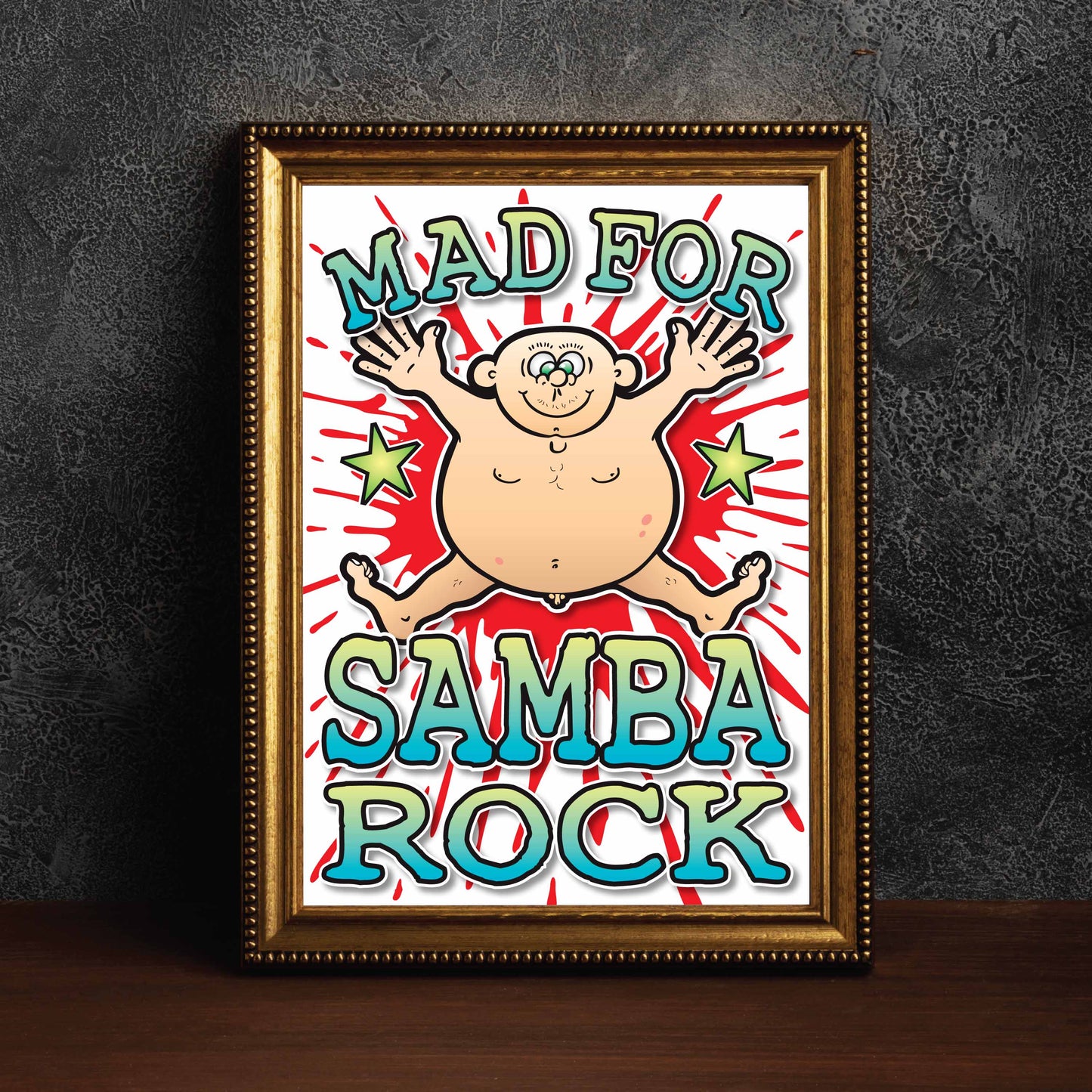 Samba Rock Art Print / Mad For Music Poster / Wall Décor