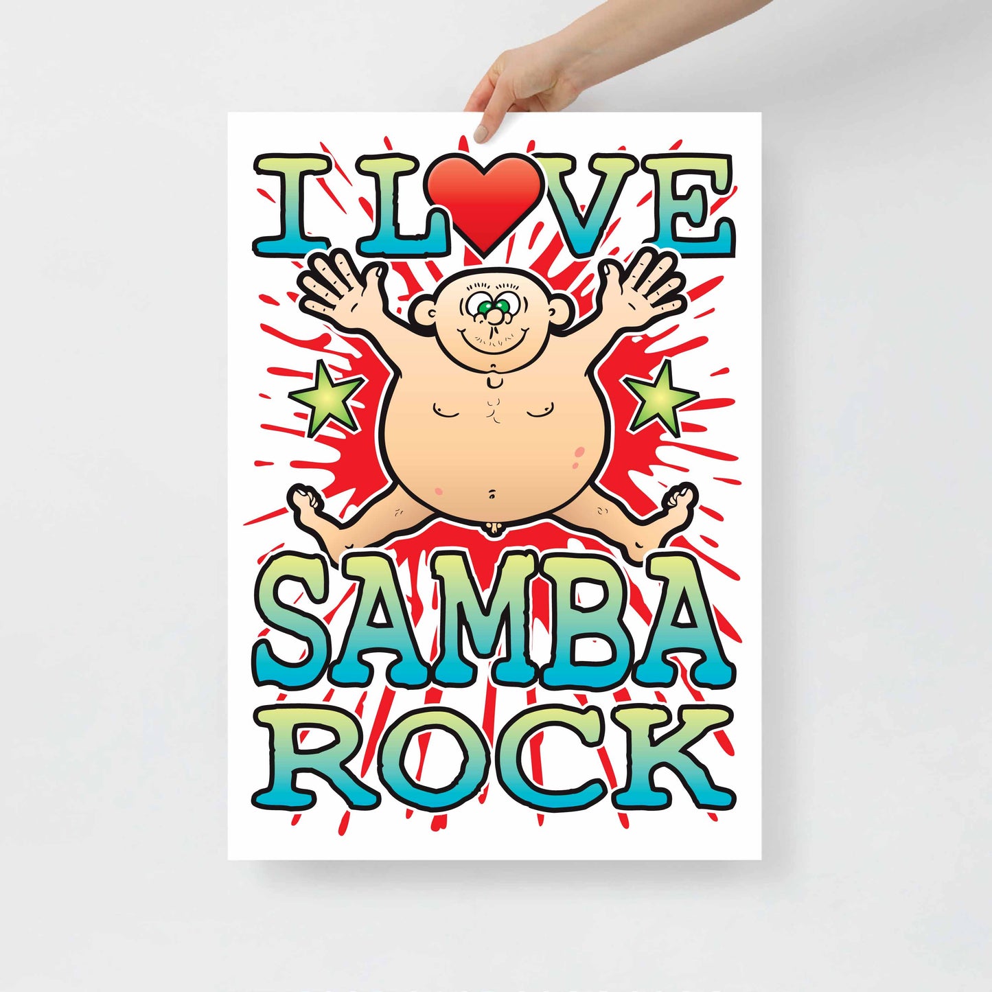 Samba Rock 50x70cm Wall Art / Love Music Poster