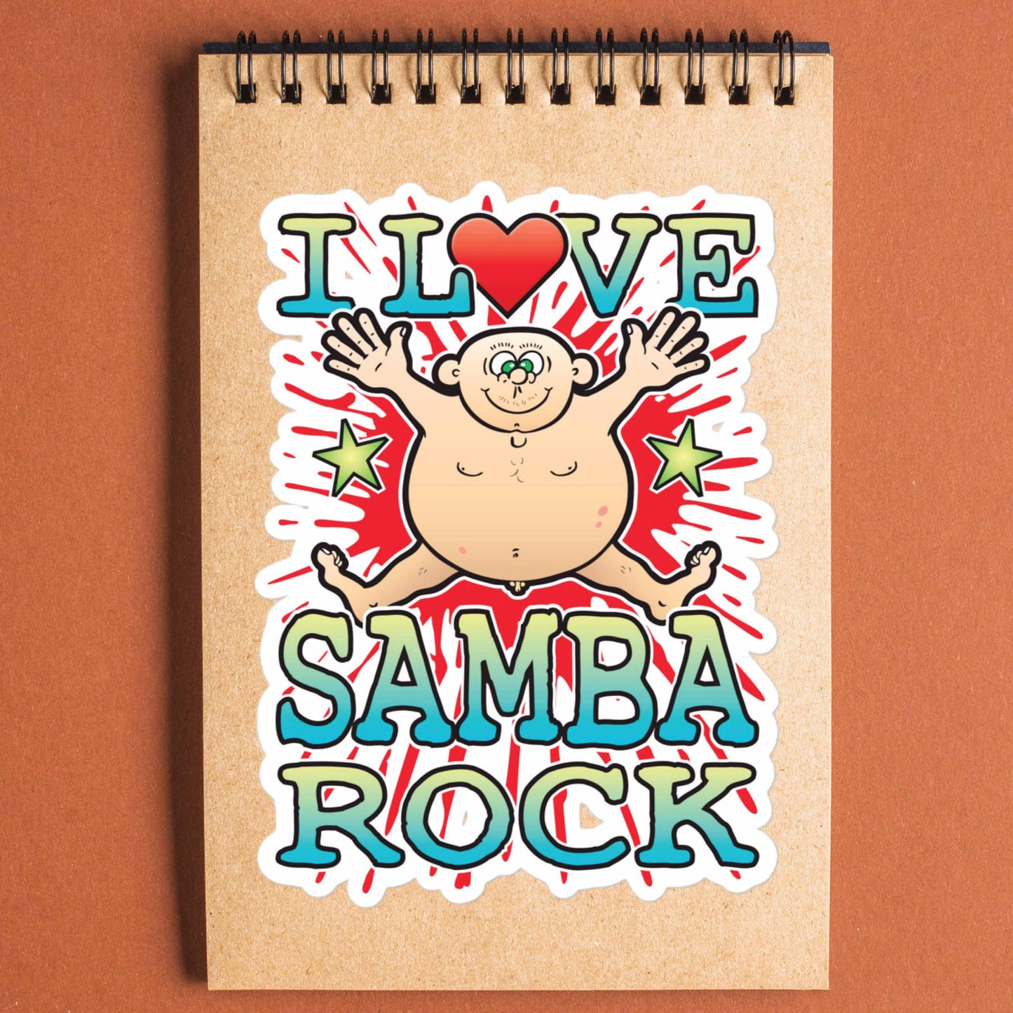 Samba Rock Vinyl Kiss-Cut Sticker / 14 x 10cm