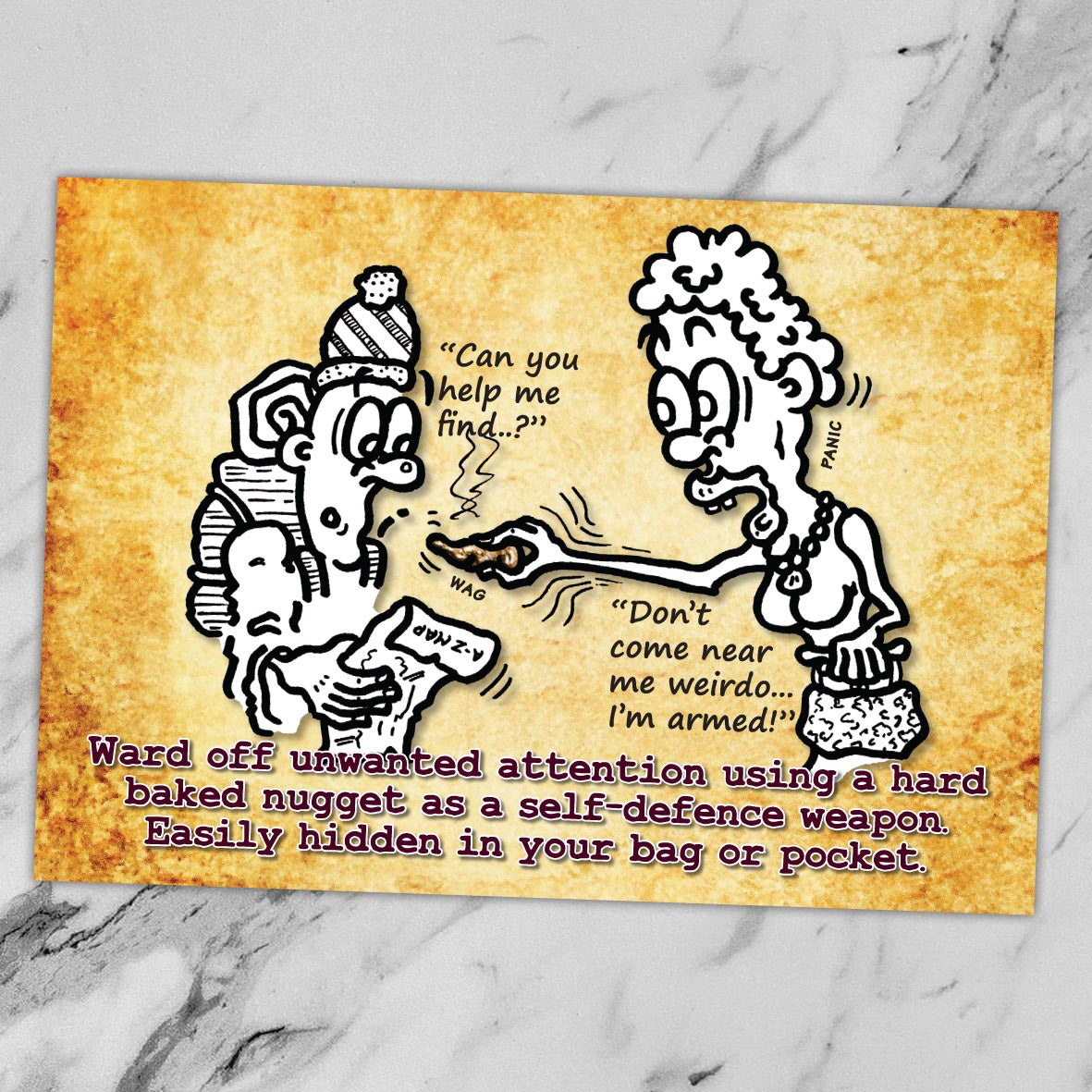Self Defence Dollop Cartoon Art Print
