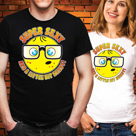 Super Sexy Nerd Funny Slogan Cotton T-Shirt