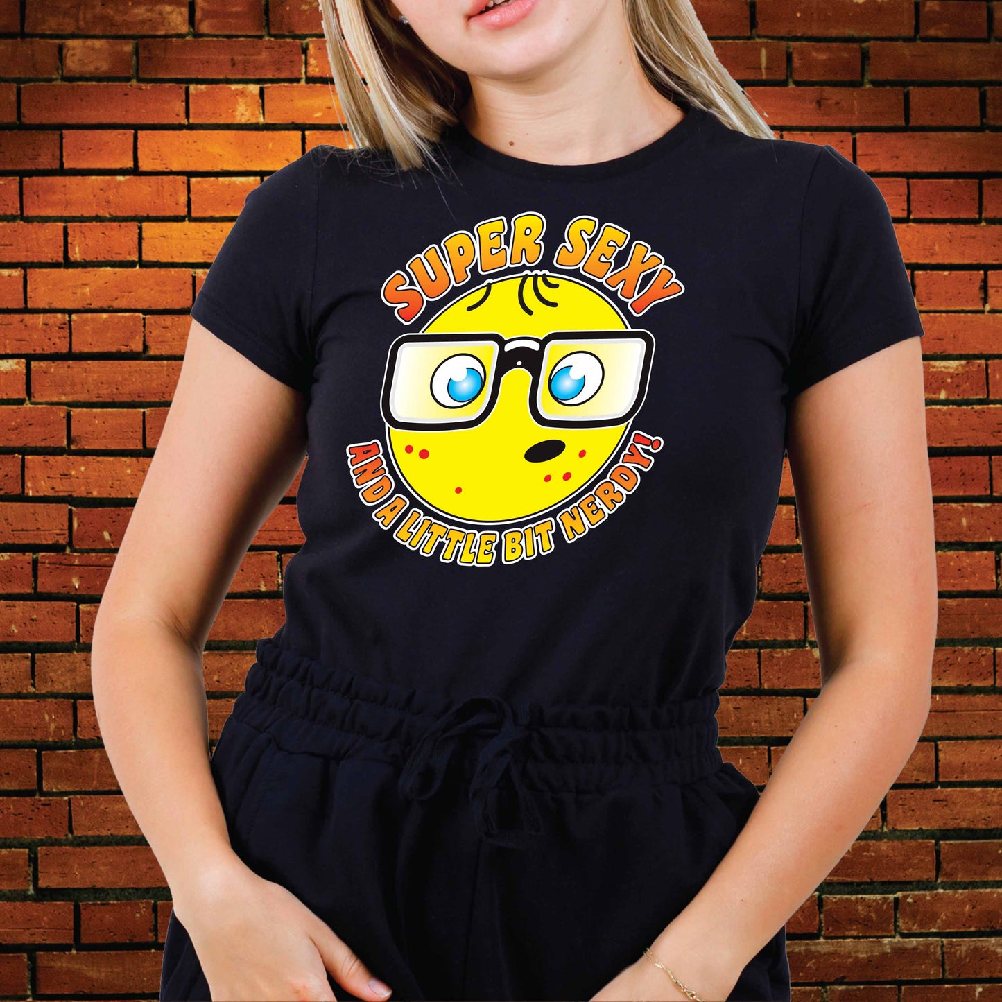 Super Sexy Nerd Funny Slogan Cotton T-Shirt