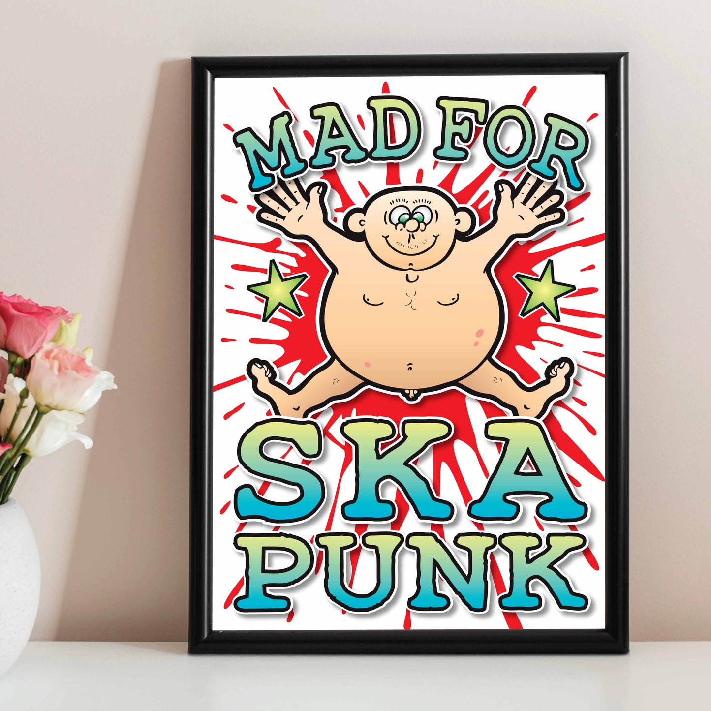 Ska Punk Art Print / Mad For Music Poster / Wall Décor