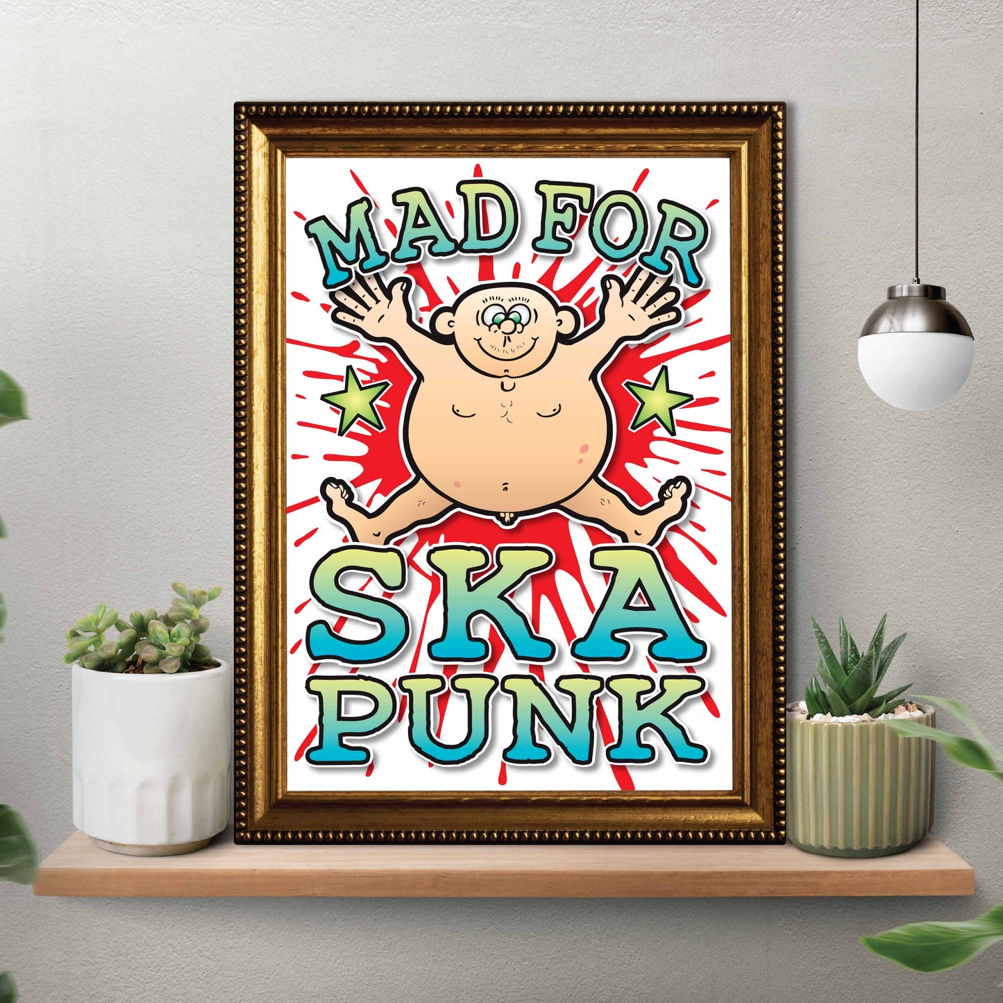 Ska Punk Art Print / Mad For Music Poster / Wall Décor