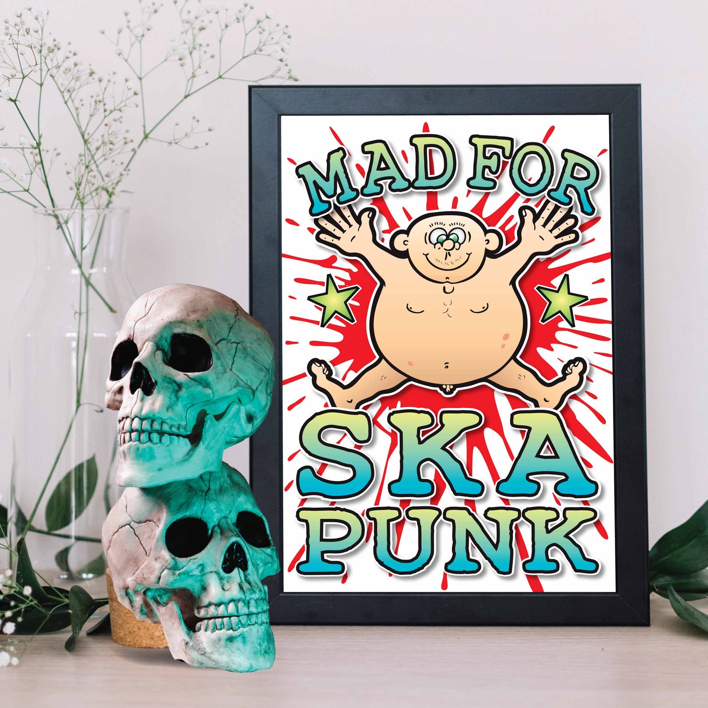 Ska Punk Art Print / Mad For Music Poster / Wall Décor
