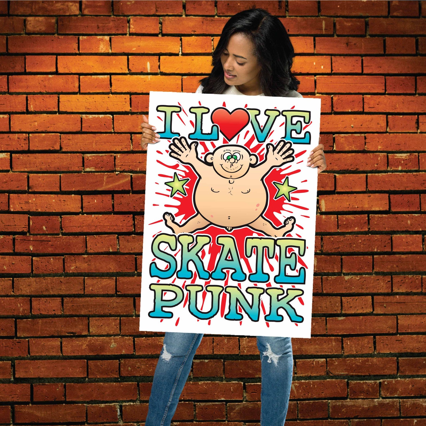Skate Punk 50x70cm Wall Art / Love Music Poster