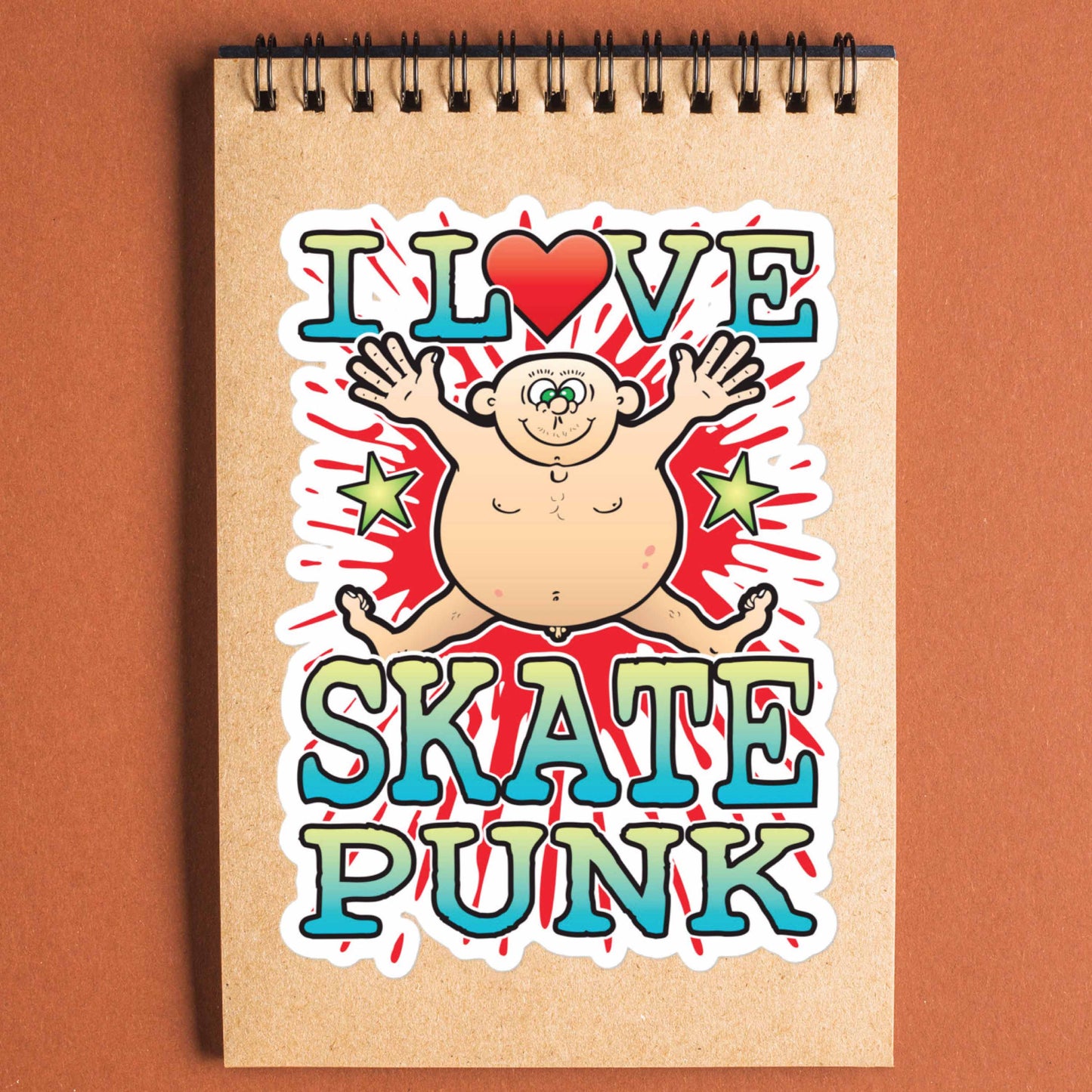 Skate Punk Vinyl Kiss-Cut Sticker / 14 x 10cm