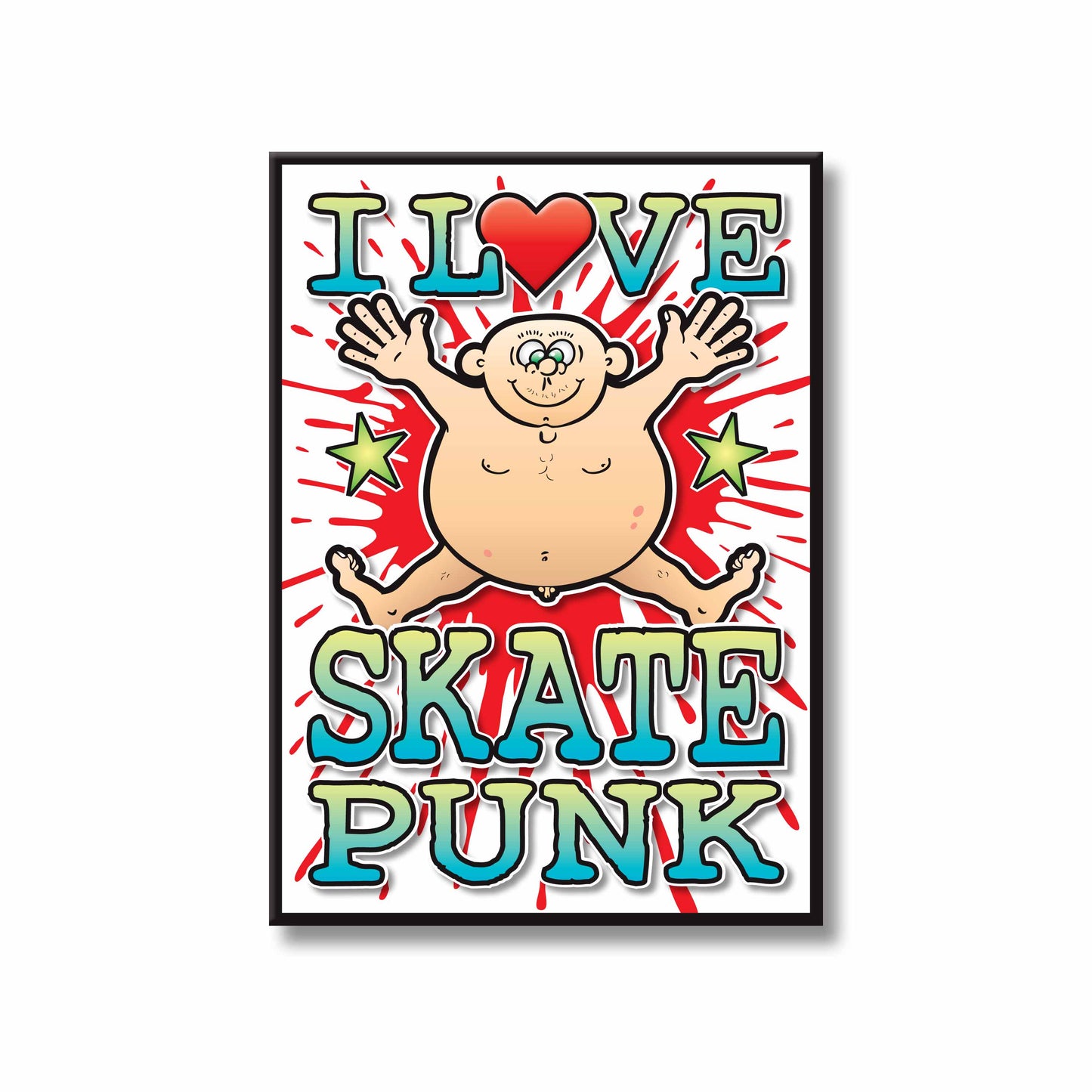 Skate Punk Art Print / Love Music Poster / Wall Décor / Rock Guru
