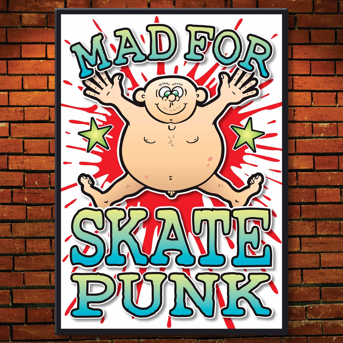 Skate Punk Art Print / Mad For Music Poster / Wall Décor