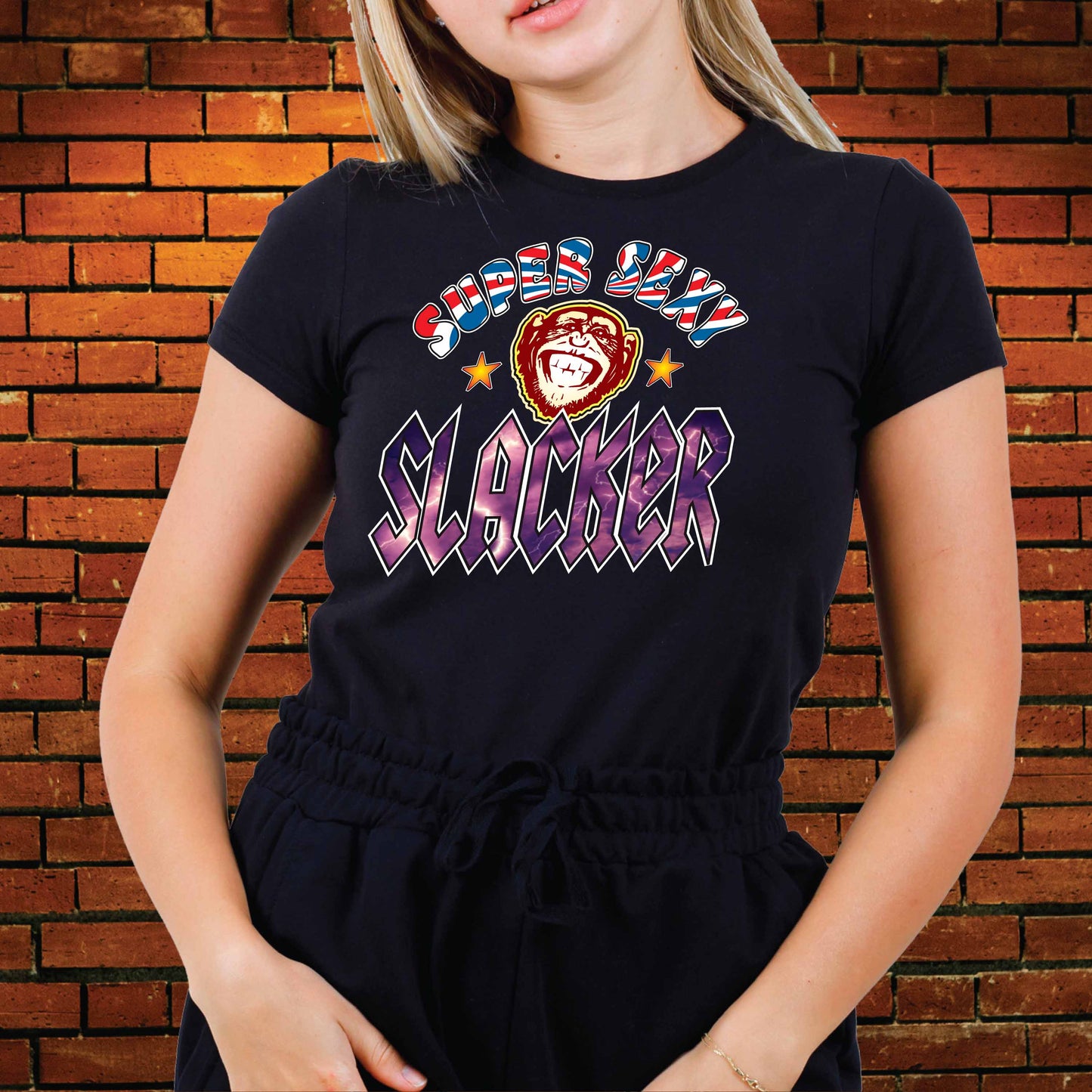 Sexy Slacker Funny Slogan Cotton T-Shirt