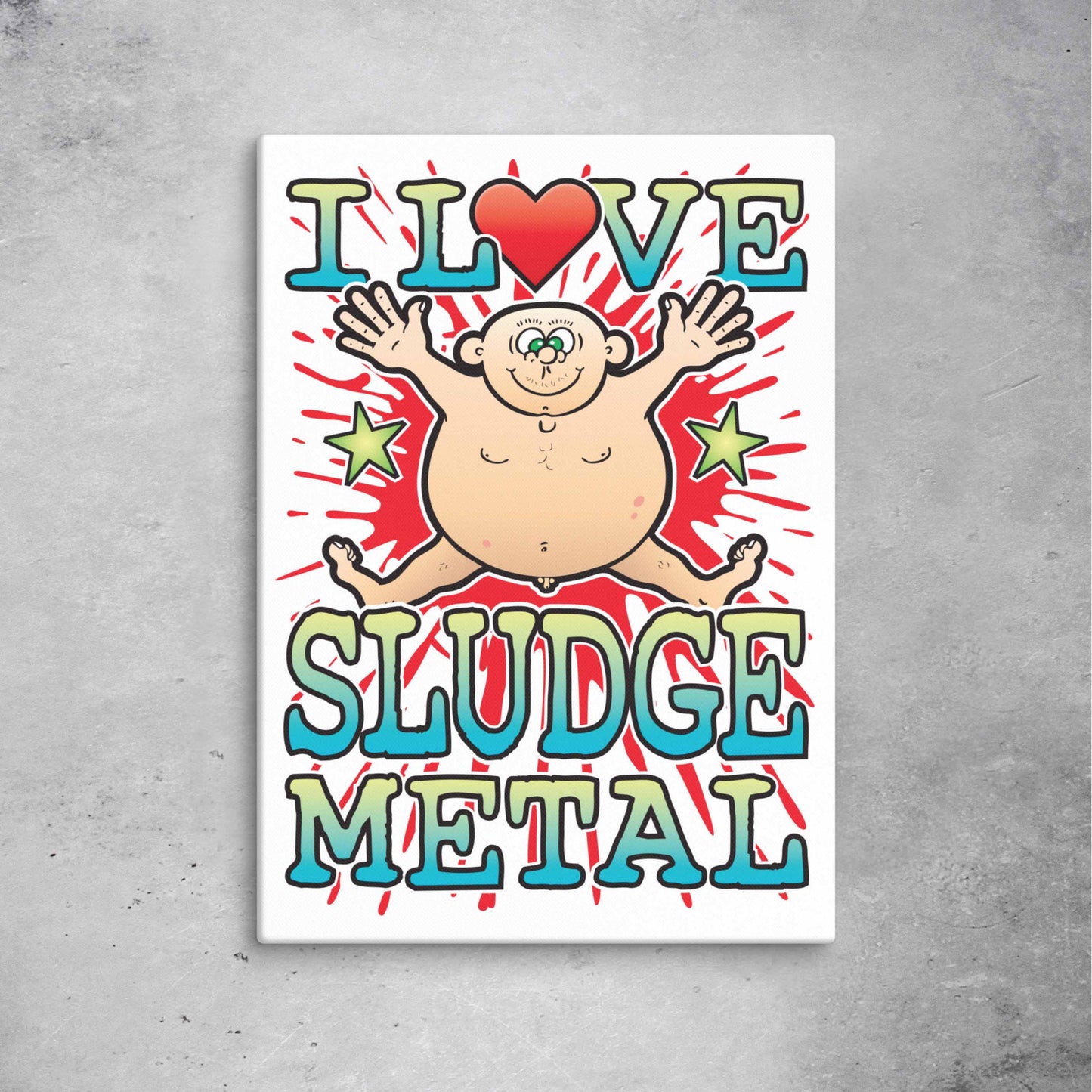 Sludge Metal 51x71cm Canvas Print