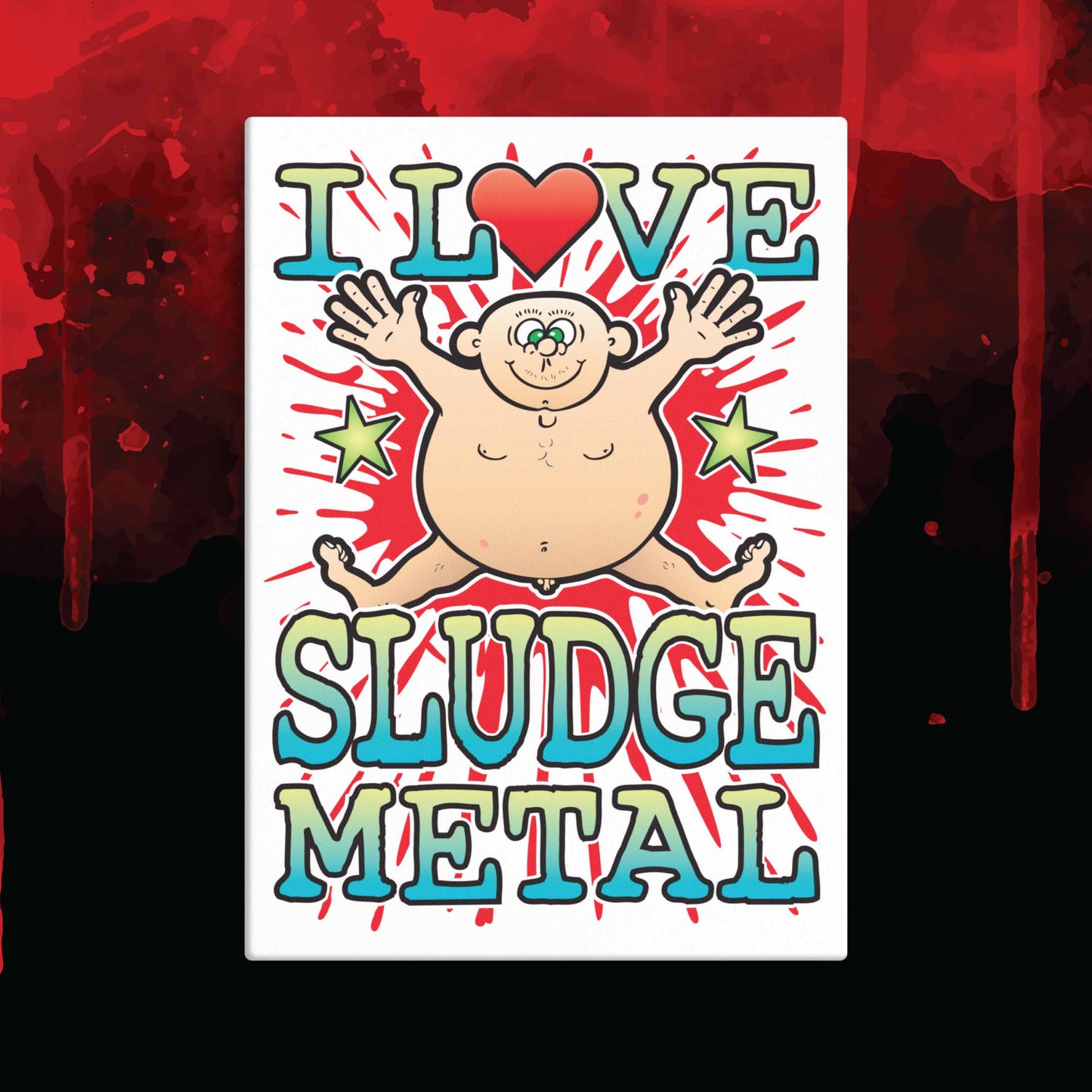 Sludge Metal 51x71cm Canvas Print