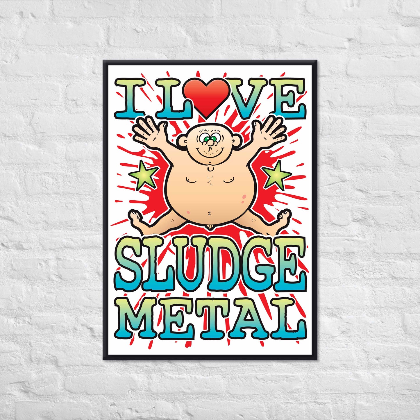 Sludge Metal 50x70cm Wall Art / Love Music Poster