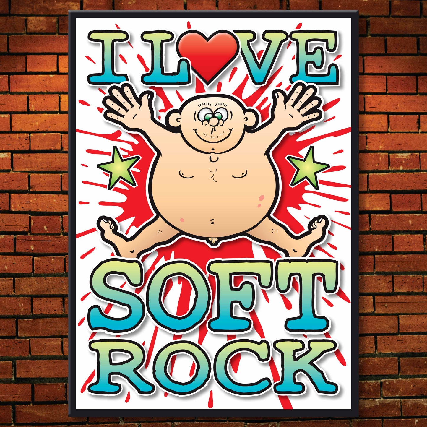 Soft Rock Art Print / Love Music Poster / Wall Décor / Rock Guru