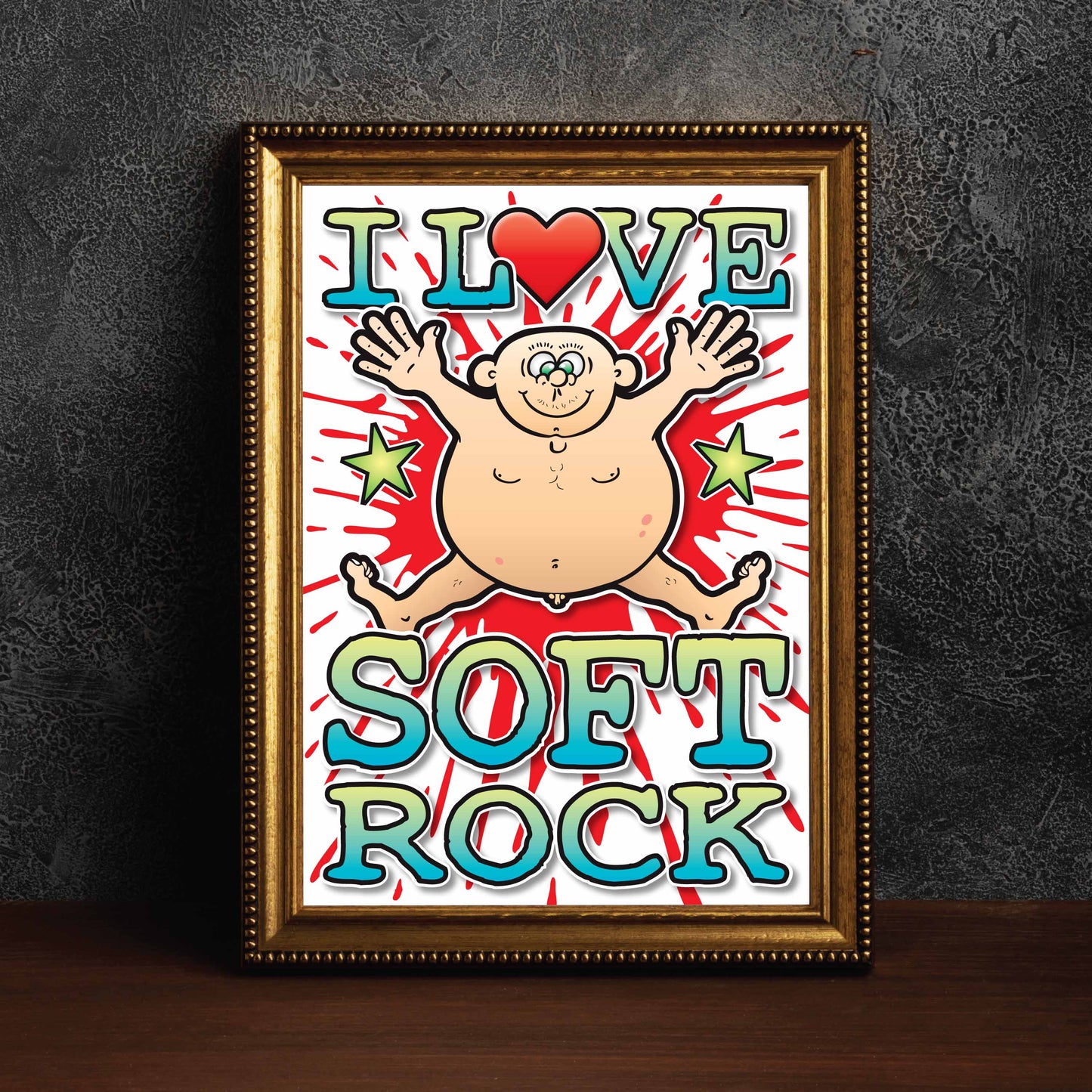 Soft Rock Art Print / Love Music Poster / Wall Décor / Rock Guru