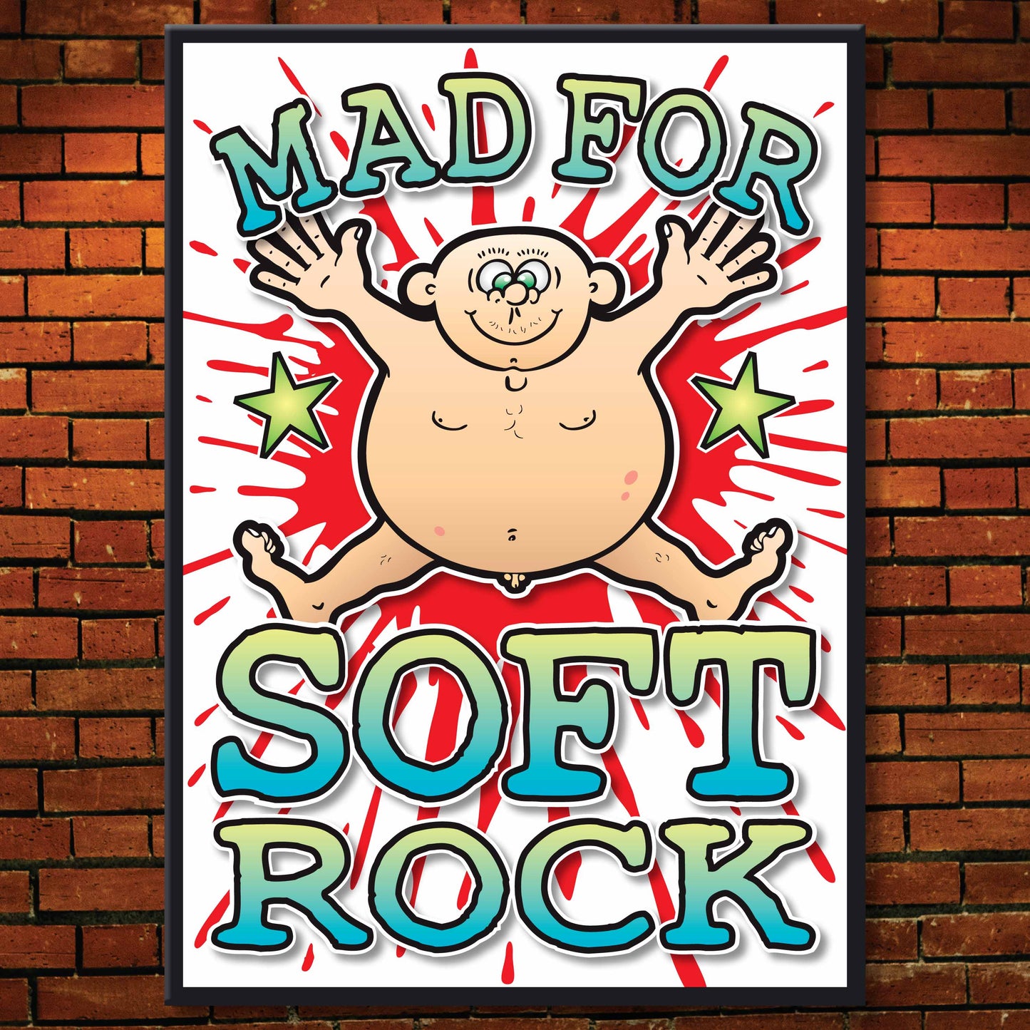 Soft Rock Art Print / Mad For Music Poster / Wall Décor