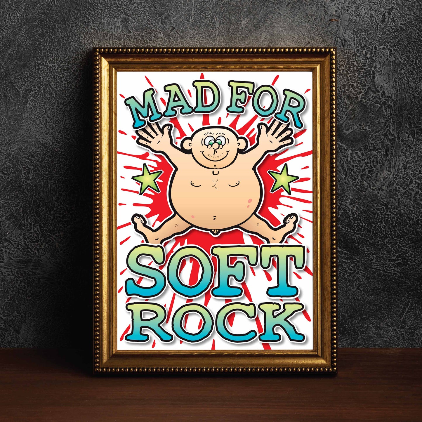 Soft Rock Art Print / Mad For Music Poster / Wall Décor