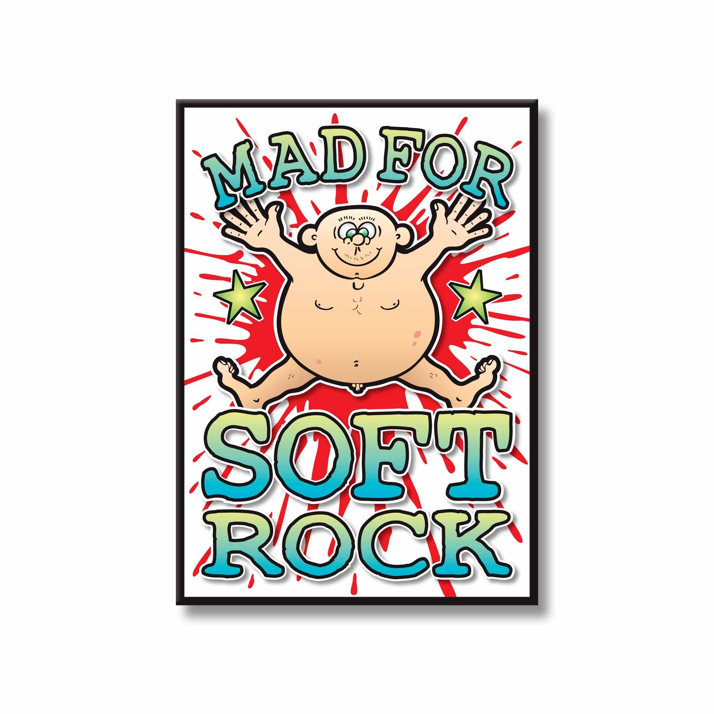Soft Rock Art Print / Mad For Music Poster / Wall Décor