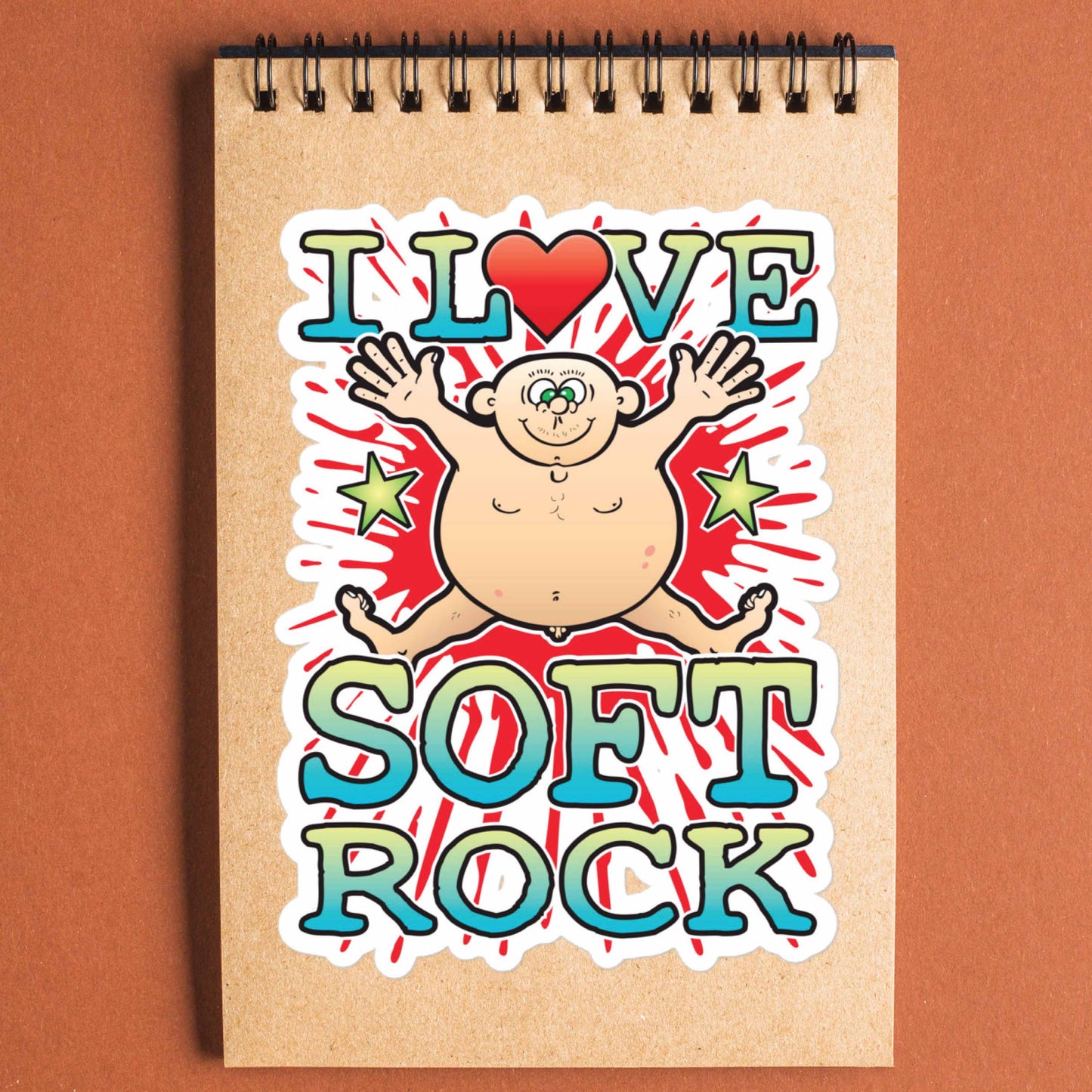Soft Rock Vinyl Kiss-Cut Sticker / 14 x 10cm