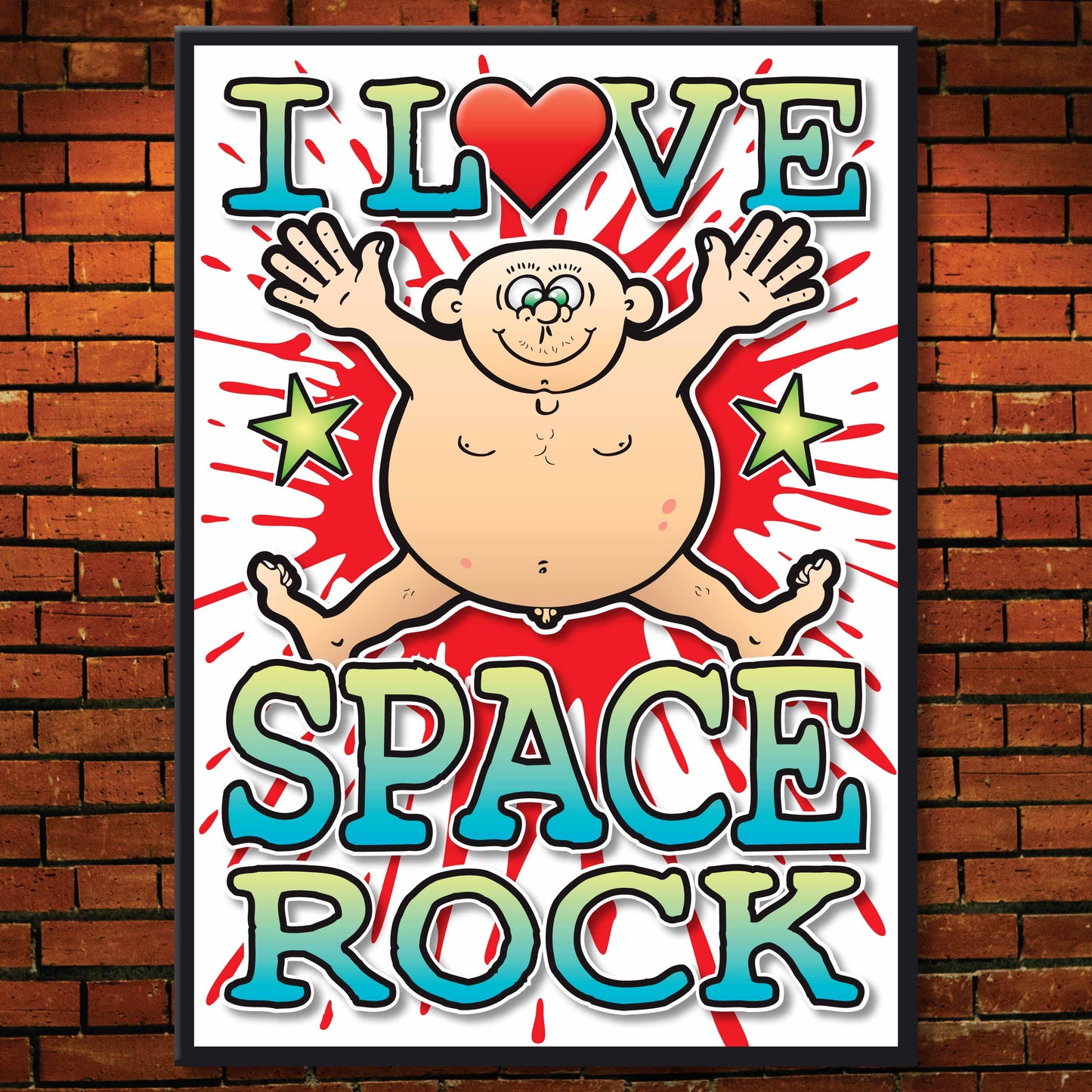 Space Rock Art Print / Love Music Poster / Wall Décor / Rock Guru