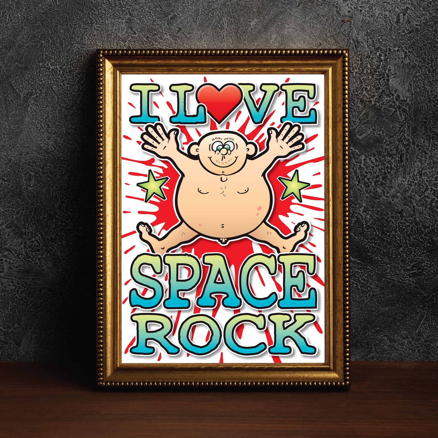 Space Rock Art Print / Love Music Poster / Wall Décor / Rock Guru
