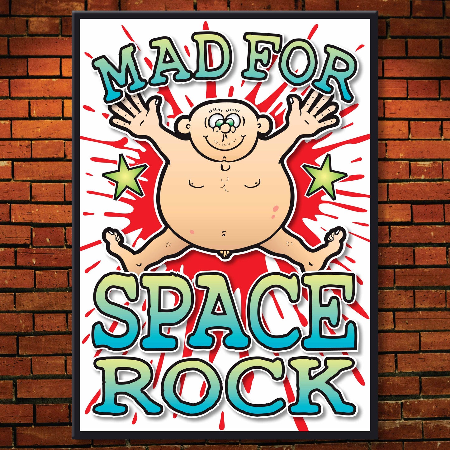 Space Rock Art Print / Mad For Music Poster / Wall Décor
