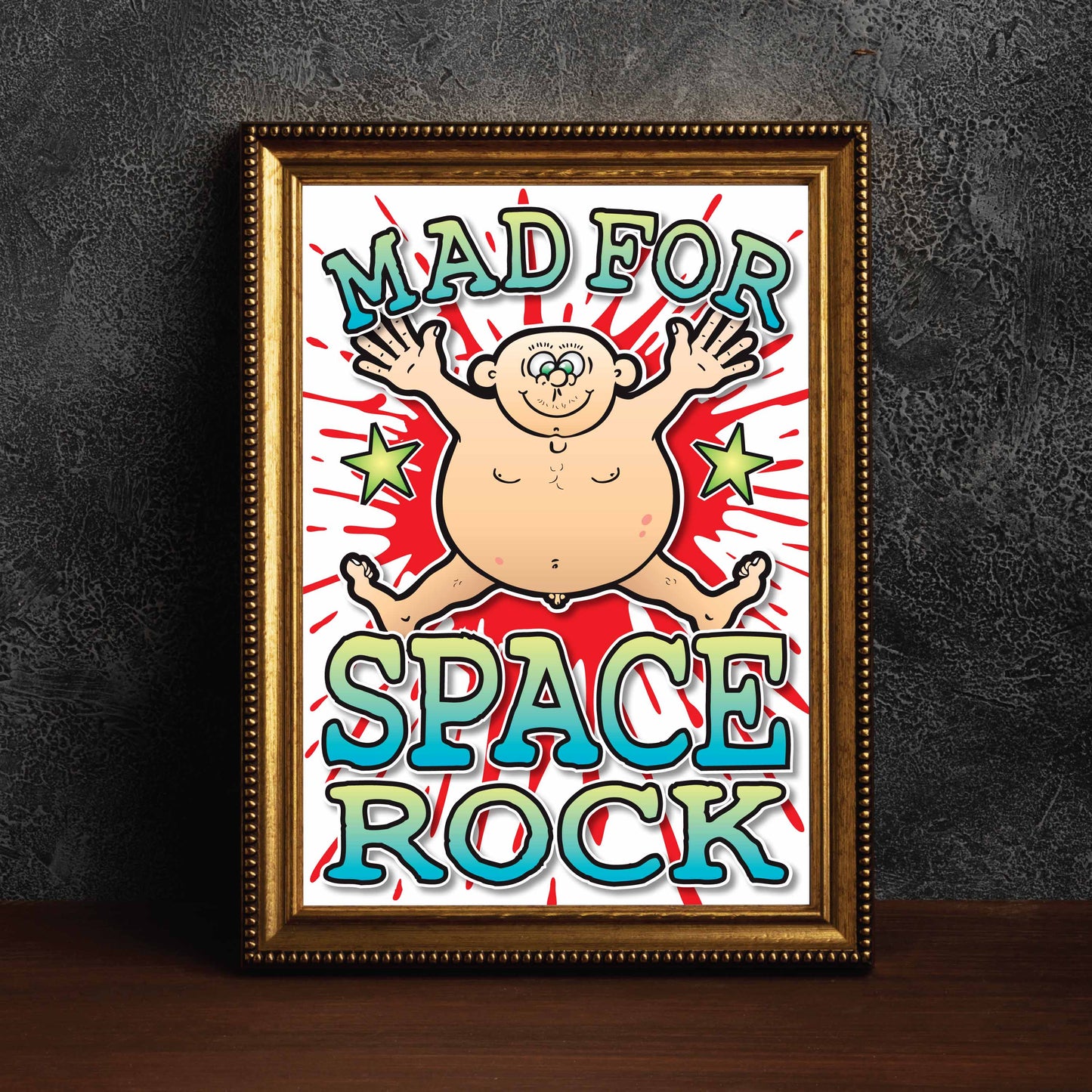 Space Rock Art Print / Mad For Music Poster / Wall Décor